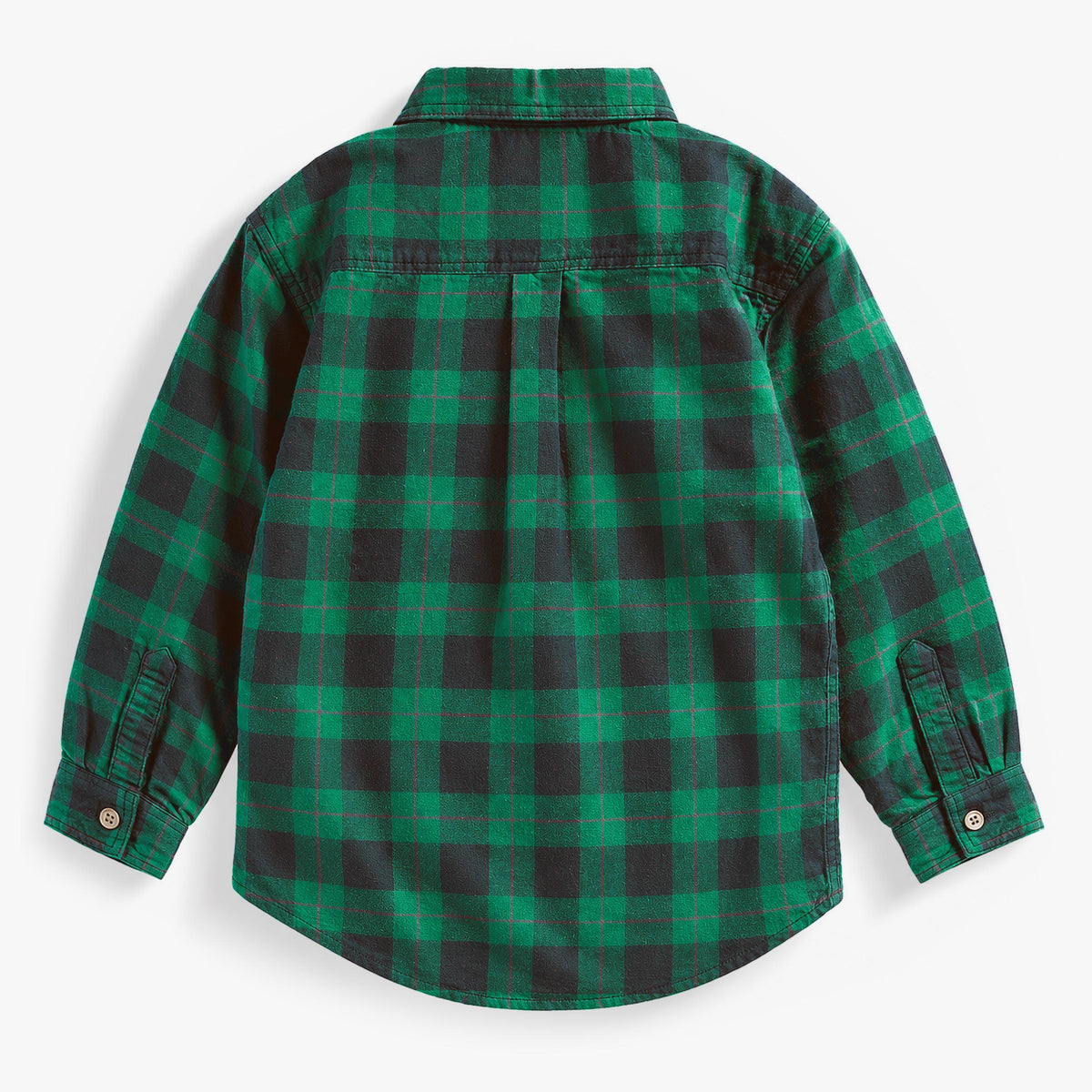 Chemise verte à carreaux en flanelle, enfant
