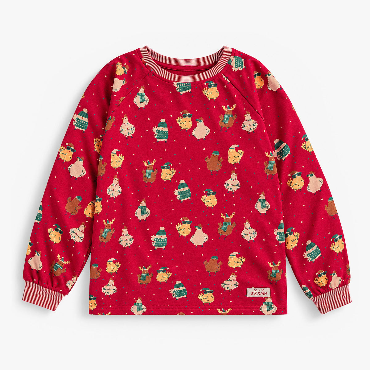 Pyjama deux pièces rouge à motifs des Fêtes, enfant