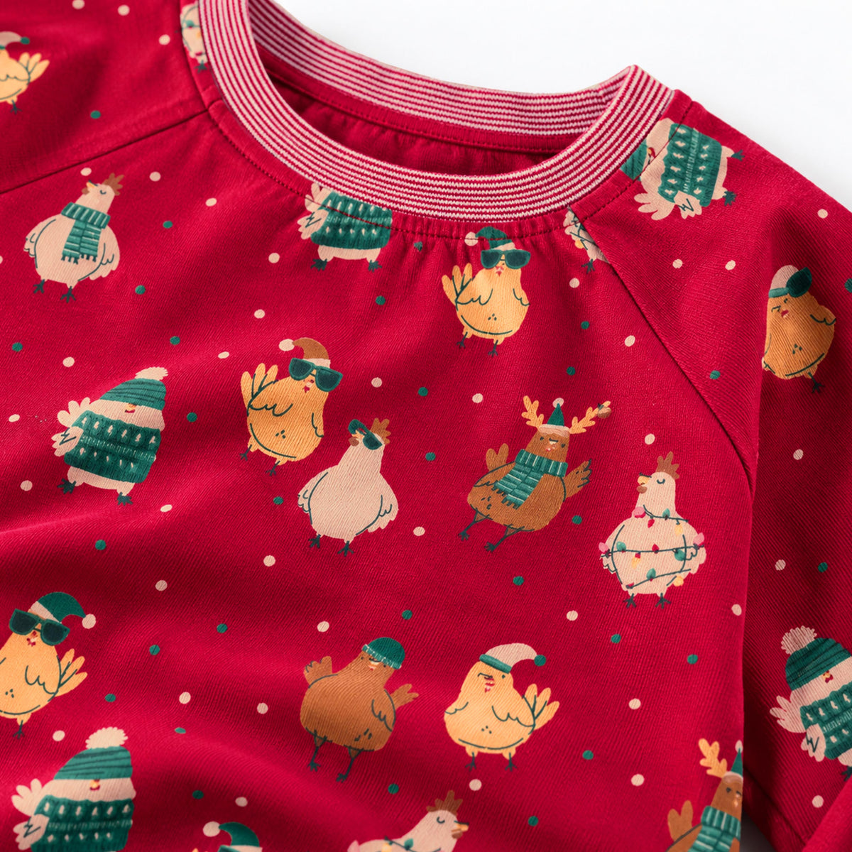 Pyjama deux pièces rouge à motifs des Fêtes, enfant