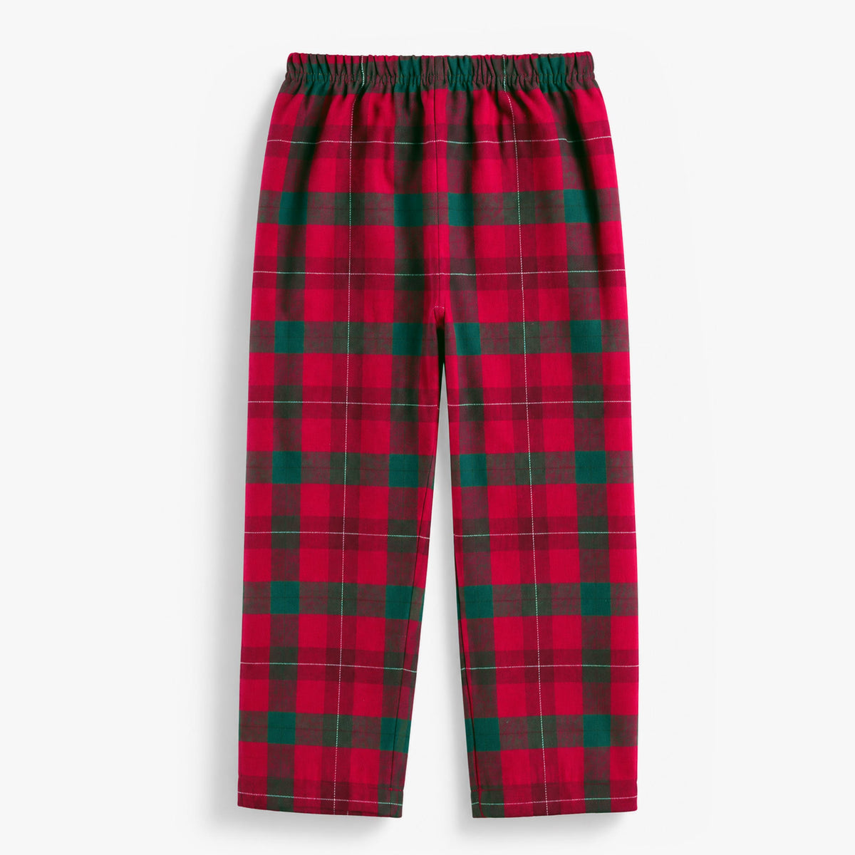 Pyjama deux pièces à carreaux rose et vert en flanelle, enfant