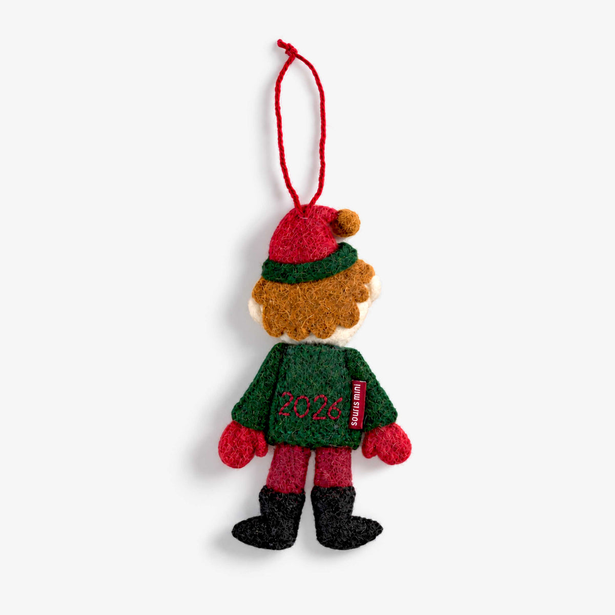 Felt holiday ornament - elf