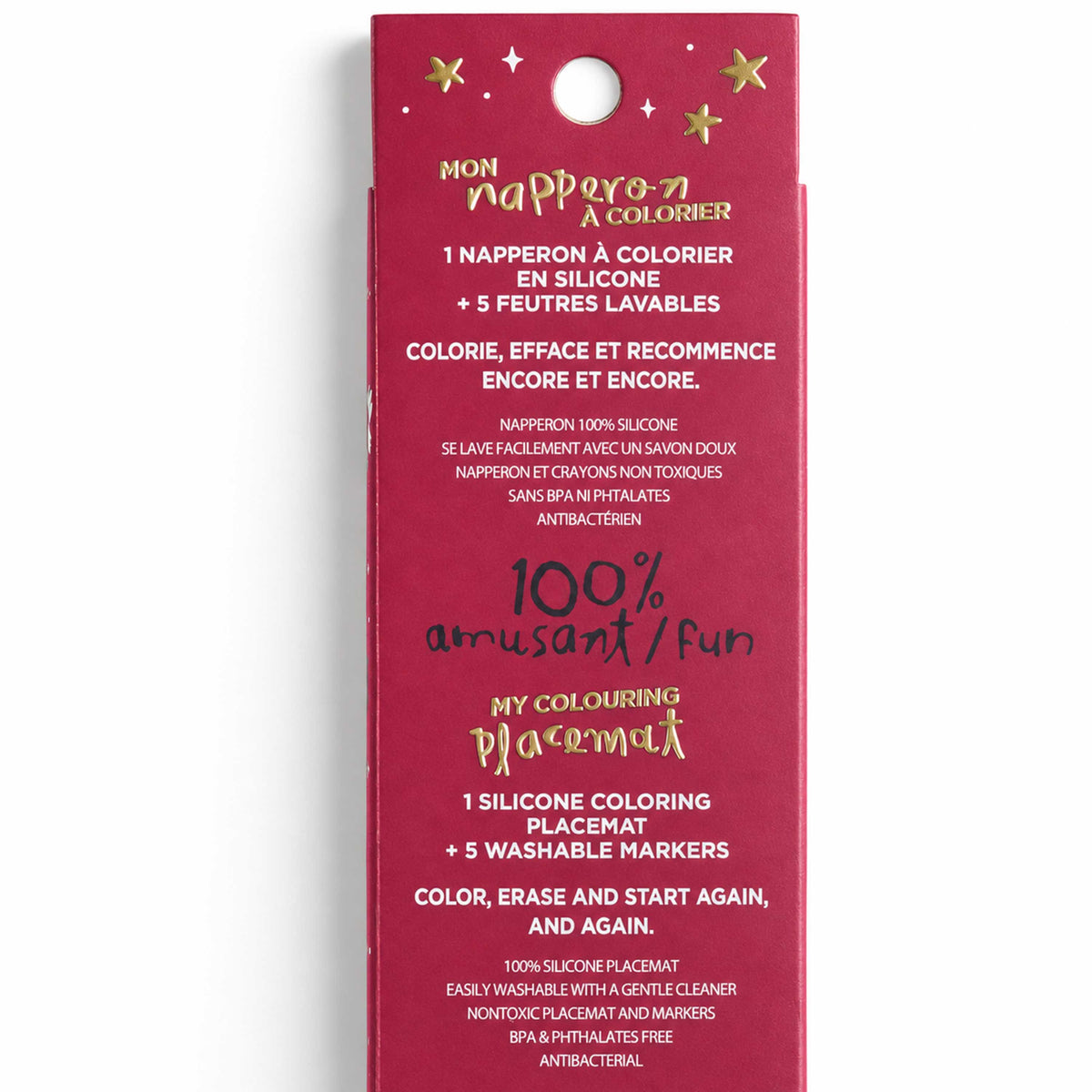 Holiday silicone coloring placemat