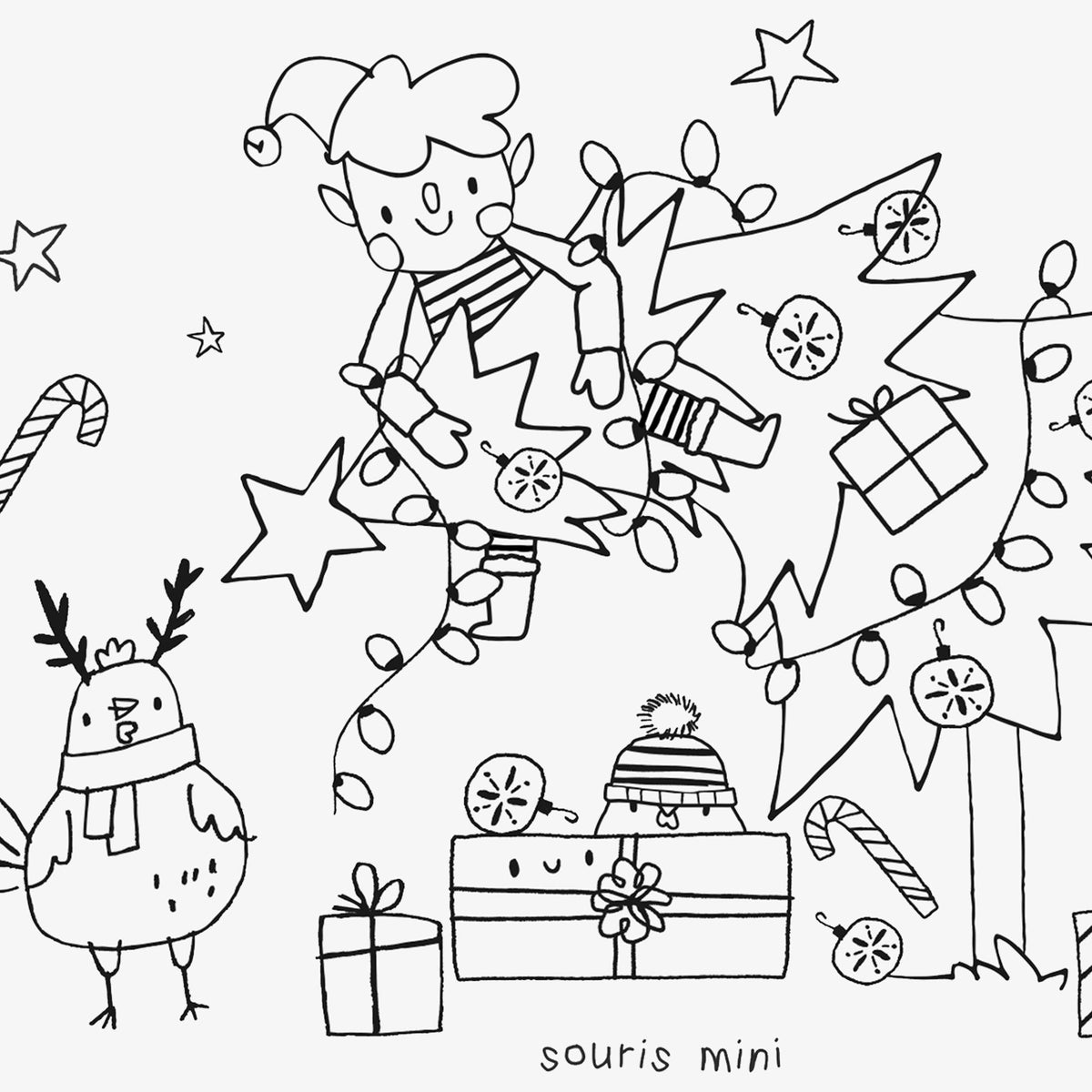 Holiday silicone coloring placemat