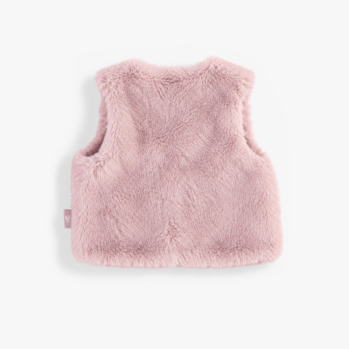 Veste sans manches rose en fausse fourrure, bébé