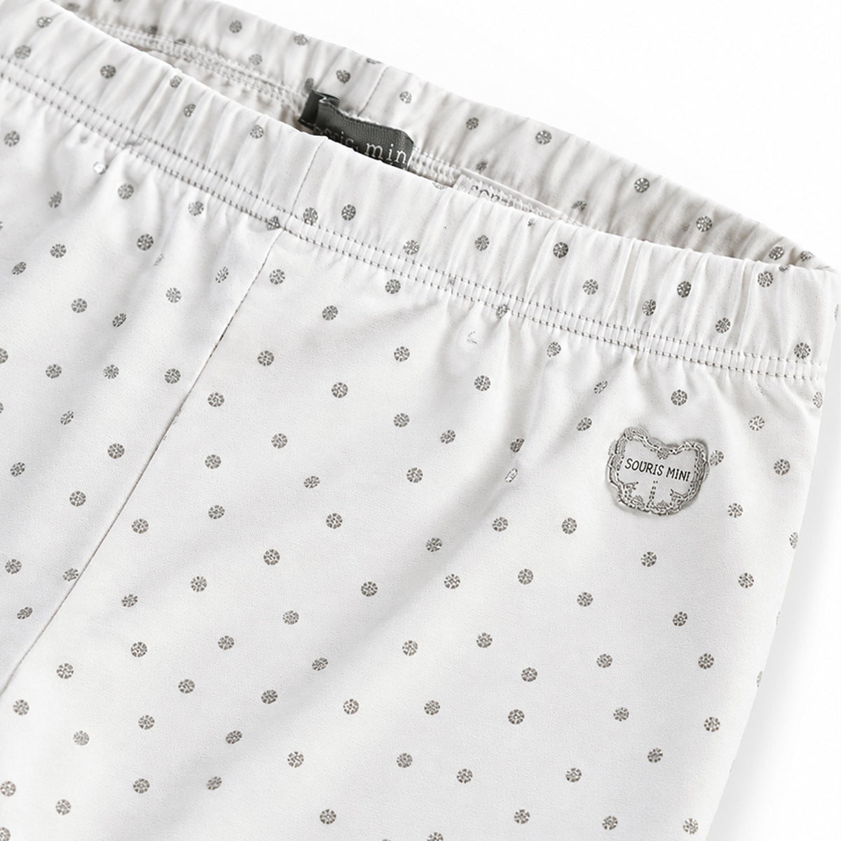 Legging crème à petits motifs, enfant