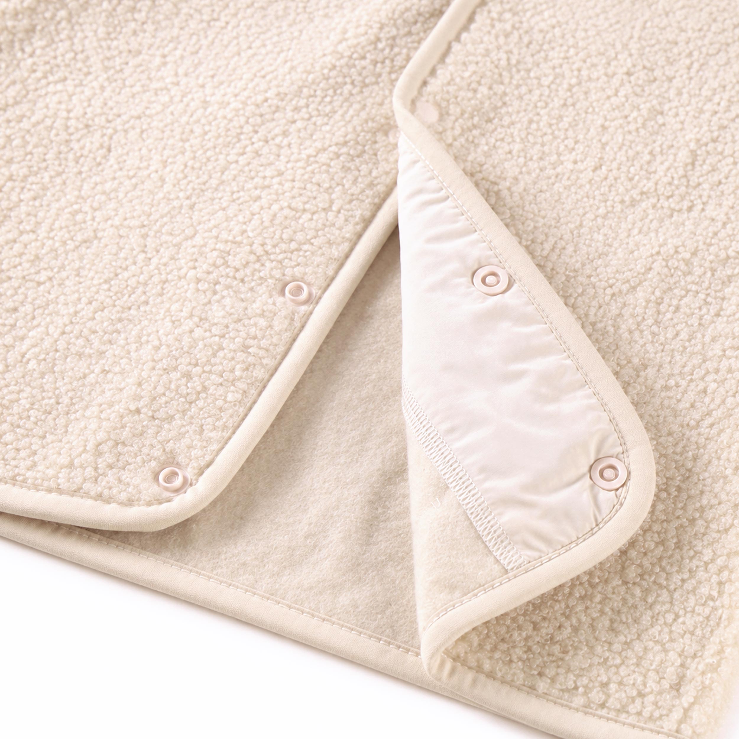 Beige sleeveless sherpa vest, baby