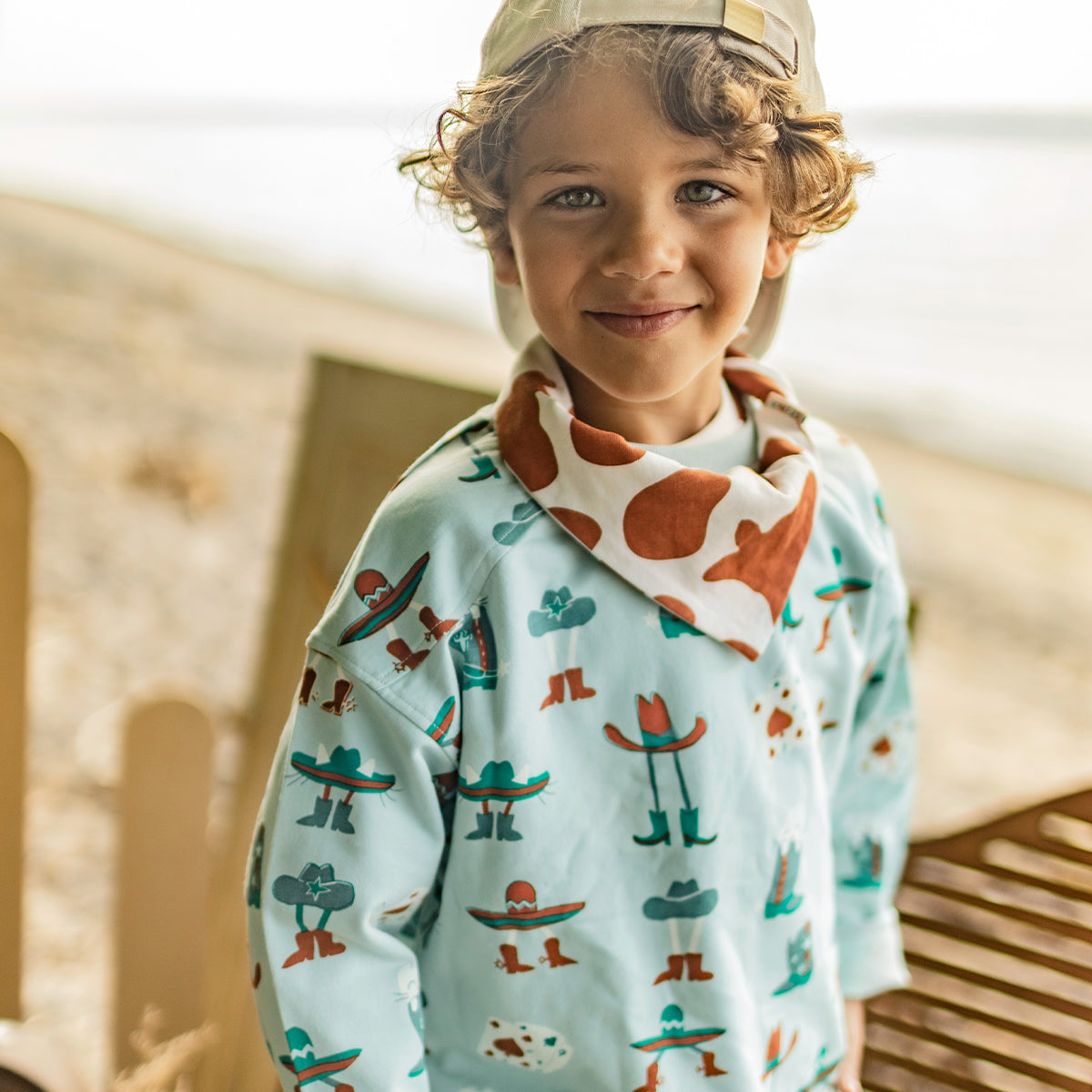 Cow print scarf, child