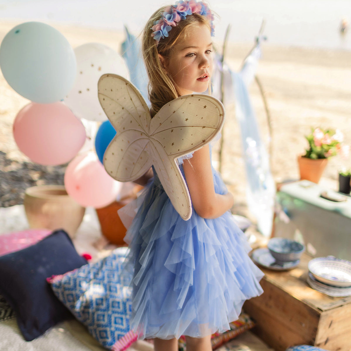 Ailes et baguette de fée, enfant
