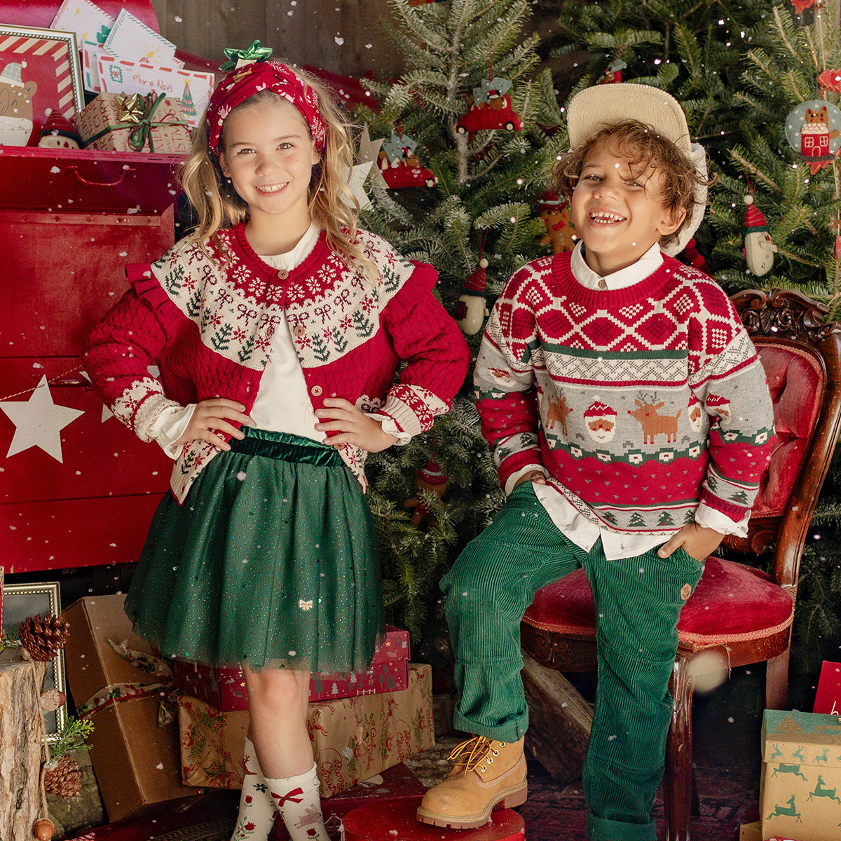 Green corduroy pants, child