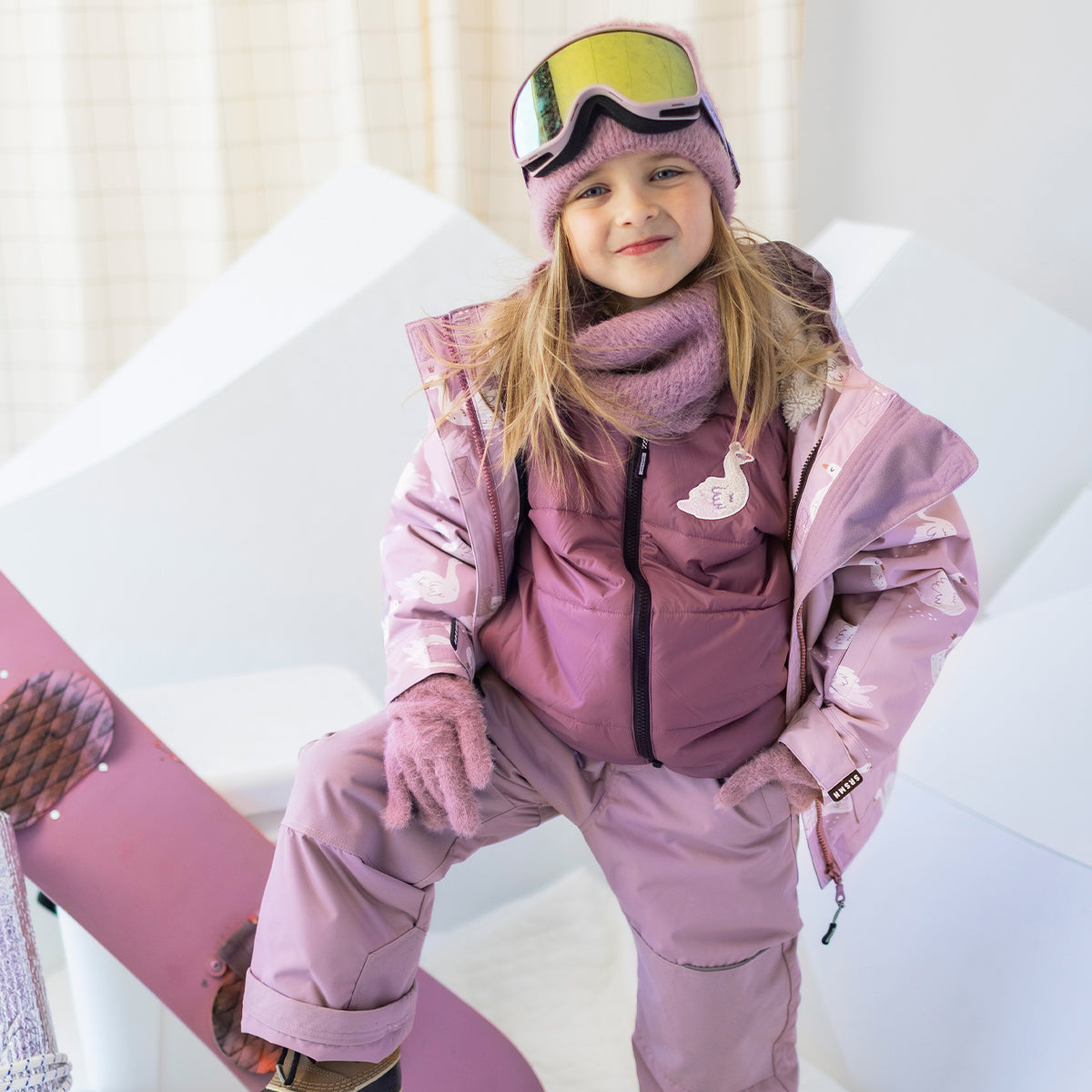 Pink Print 3-in-1 Snowsuit, child