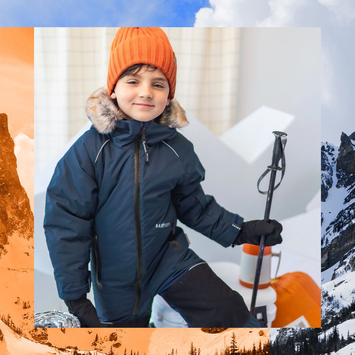 Navy One-Piece Snowsuit, child