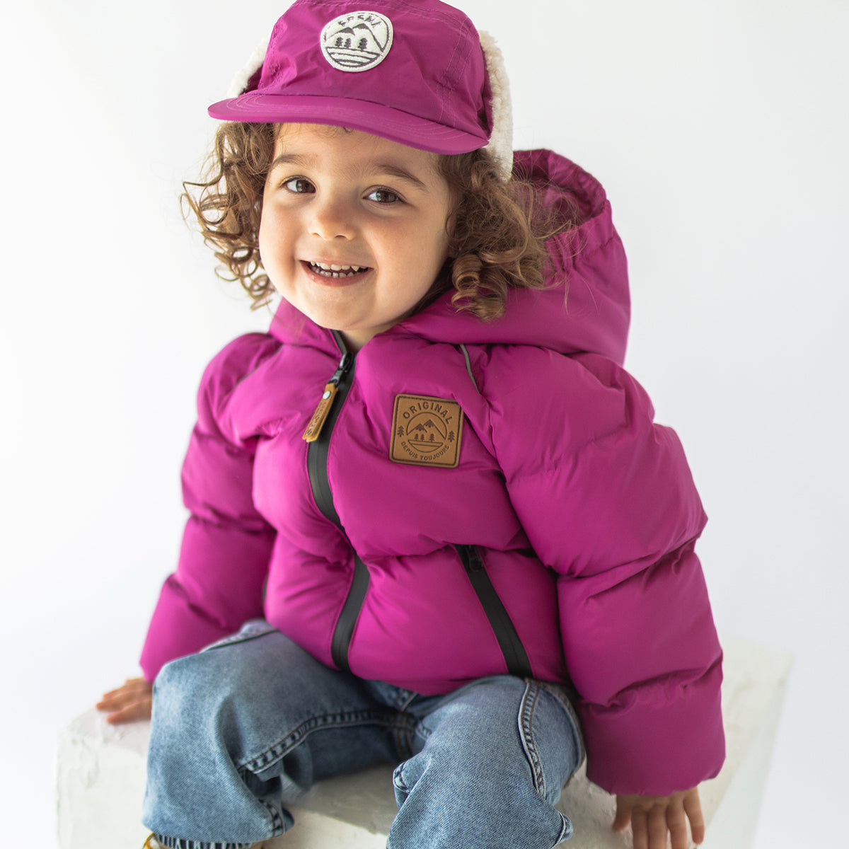 Photo d'un Manteau doudoune mauve, bébé