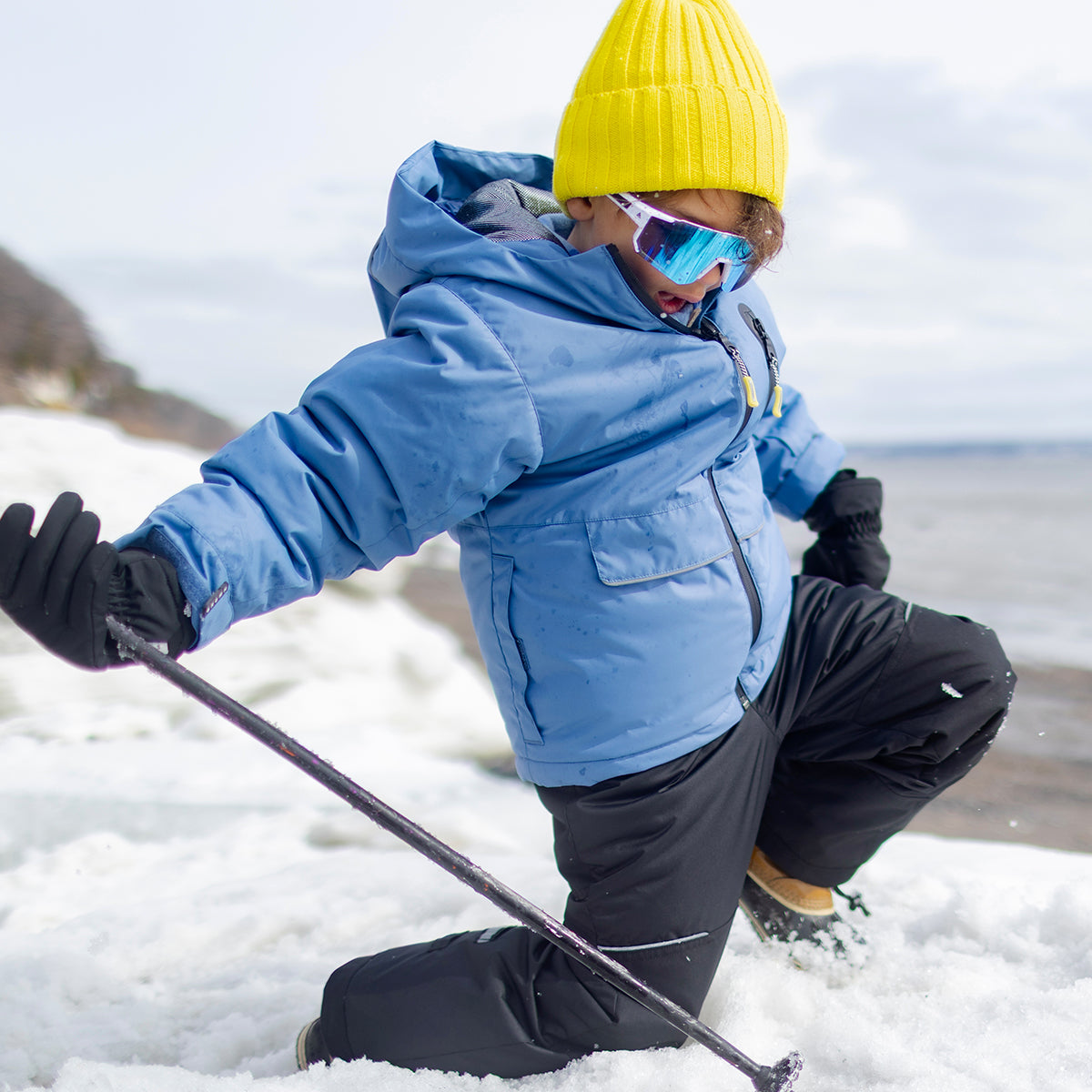 Blue and Black PERFO+ Two-Piece Snowsuit, child