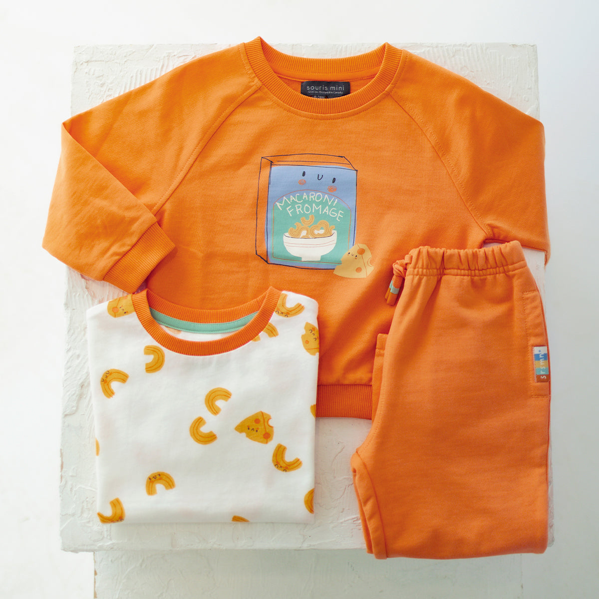 T-shirt crème à motifs de macaronis, bébé