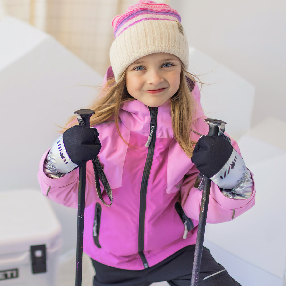 Manteau d'hiver 3 en 1 rose, enfant