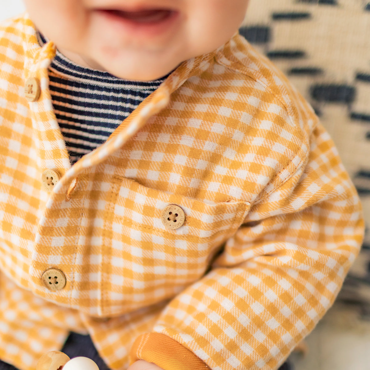 Yellow plaid shirt, newborn
