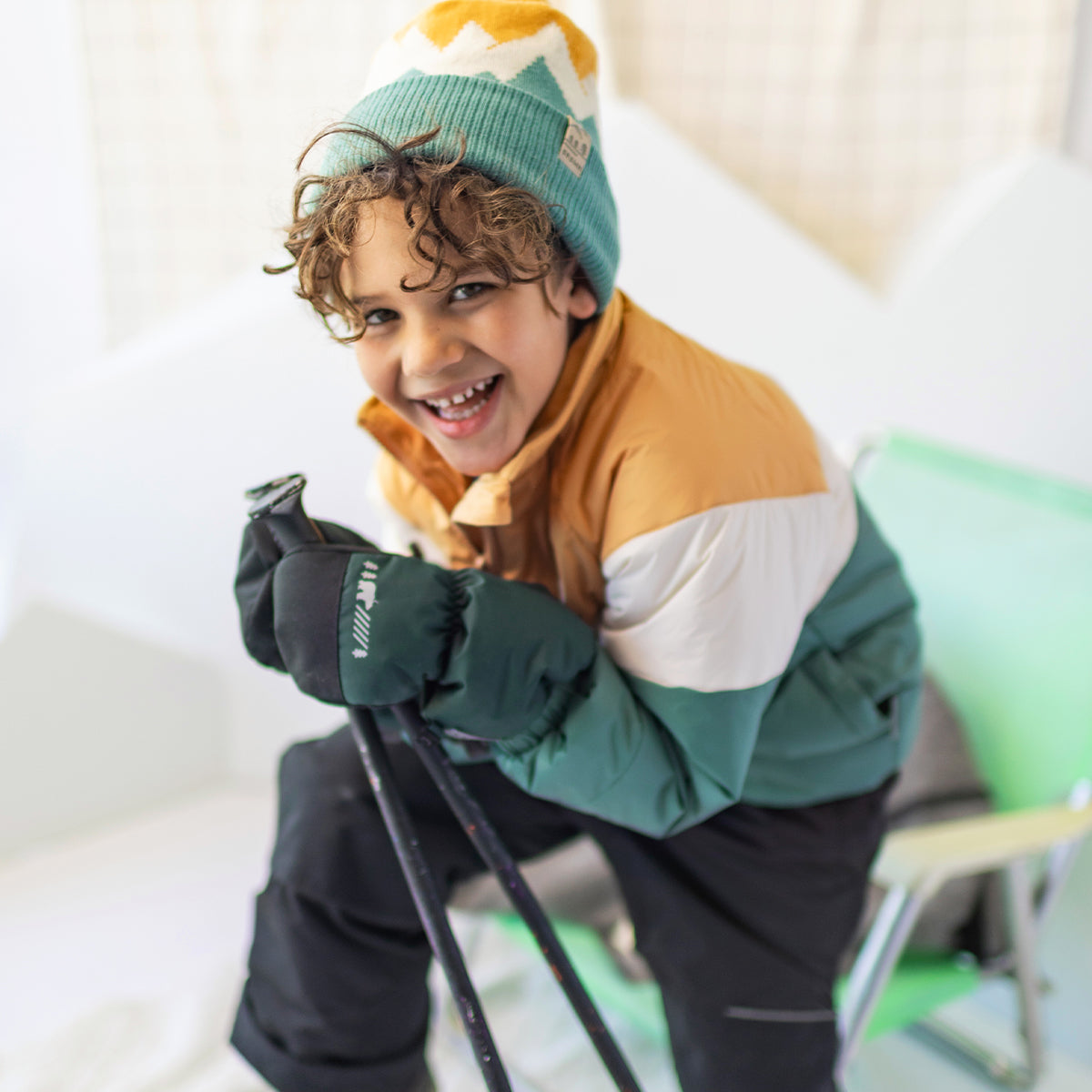 Green and Black 3-in-1 Snowsuit, child