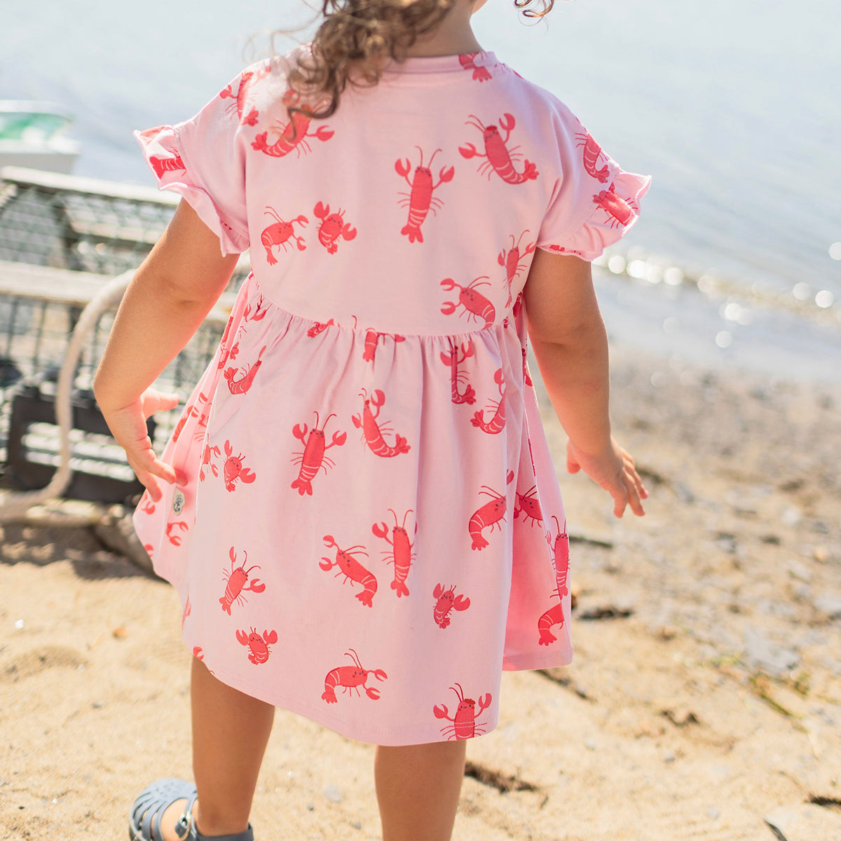 Robe rose à motifs de homards, bébé