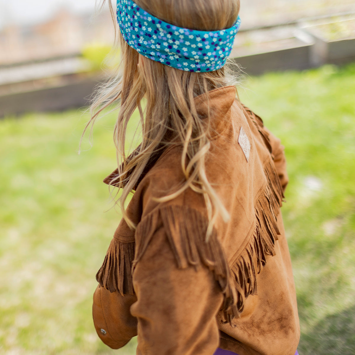 Veste brune en faux suède, enfant