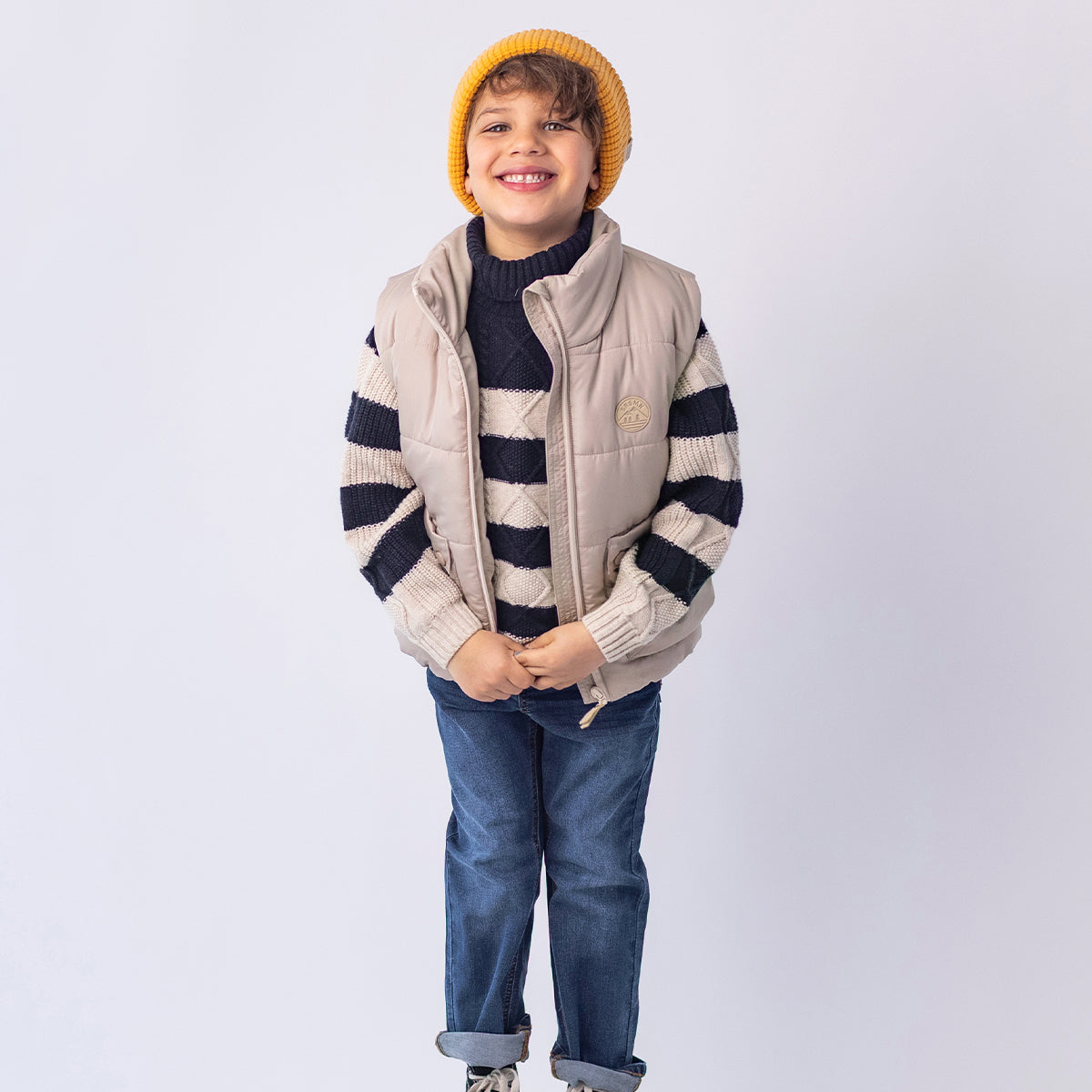 Veste sans manches beige, enfant