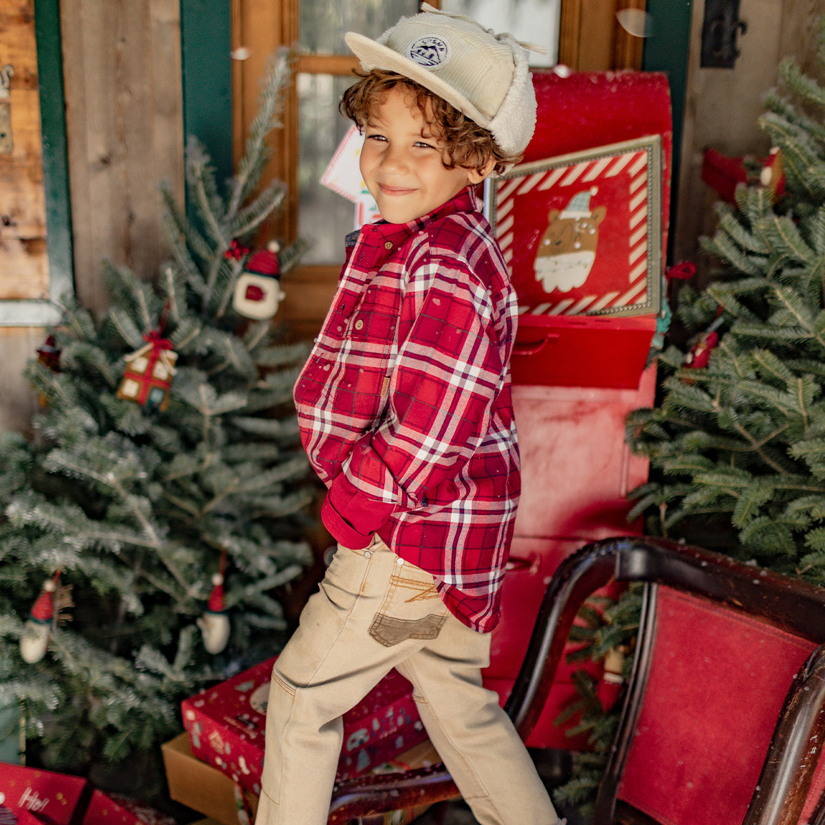 Beige regular-fit jeans, child