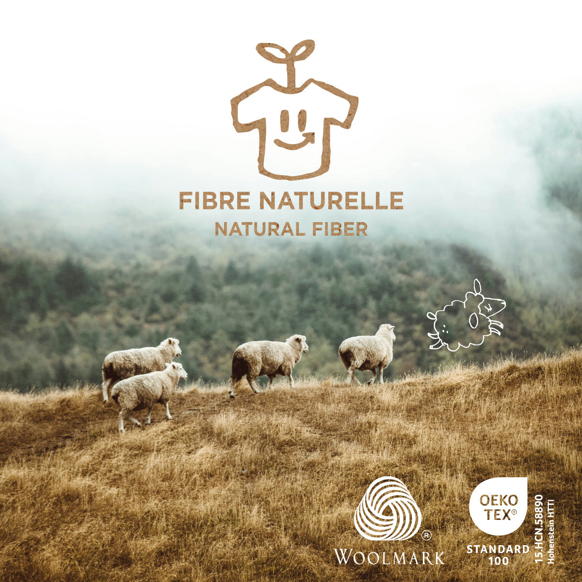 Legging bleu à motifs en laine mérinos, enfant