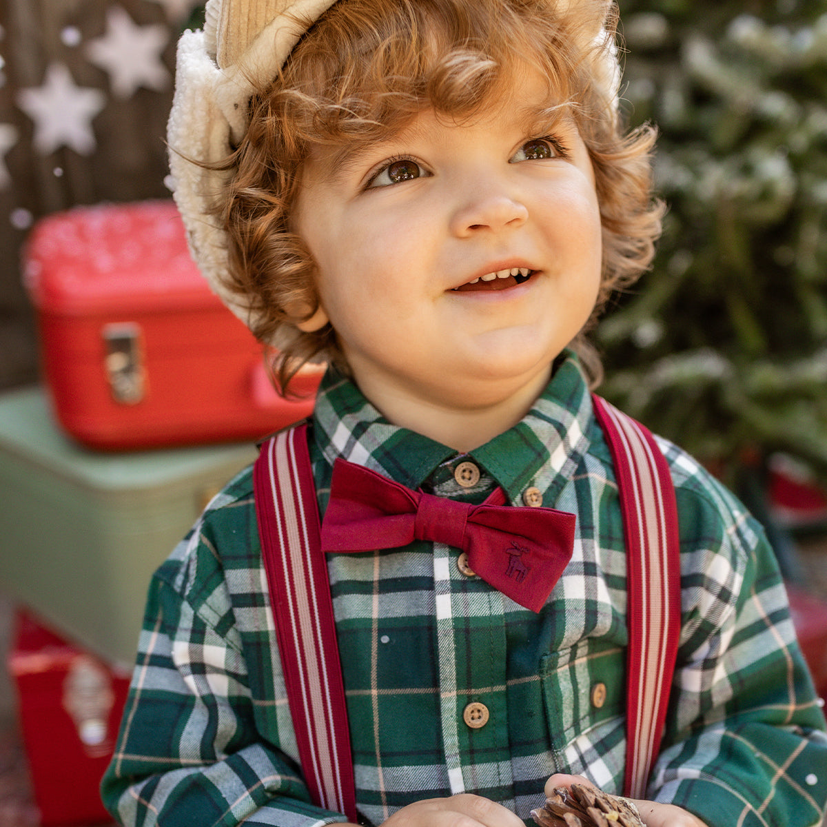 Chemise verte à carreaux, bébé