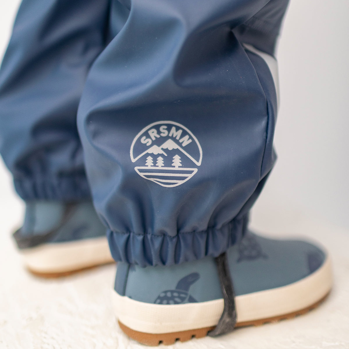 Salopette de pluie bleue, bébé