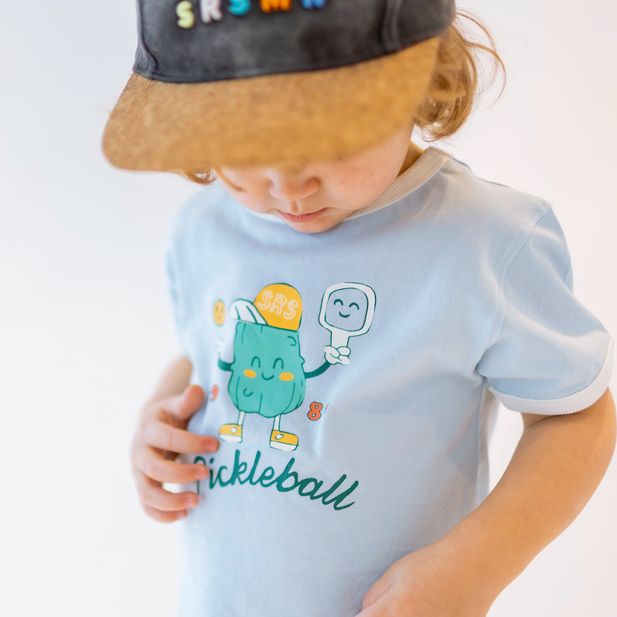 Blue T-shirt with illustration, baby