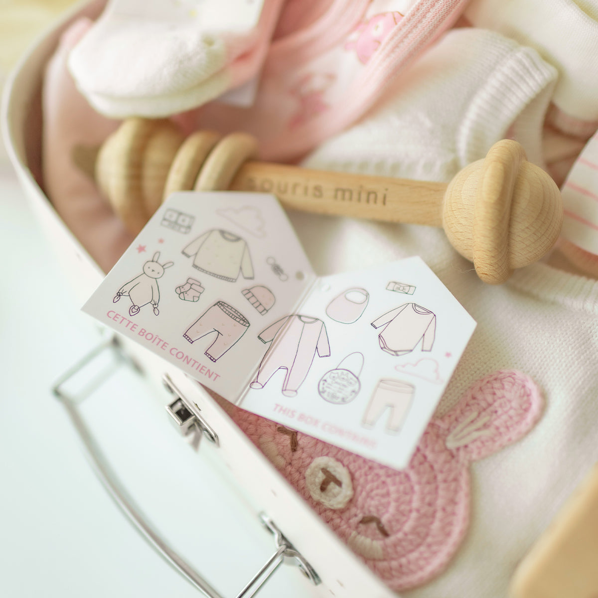 Pink and cream “The Premium” gift set (14 pieces), newborn