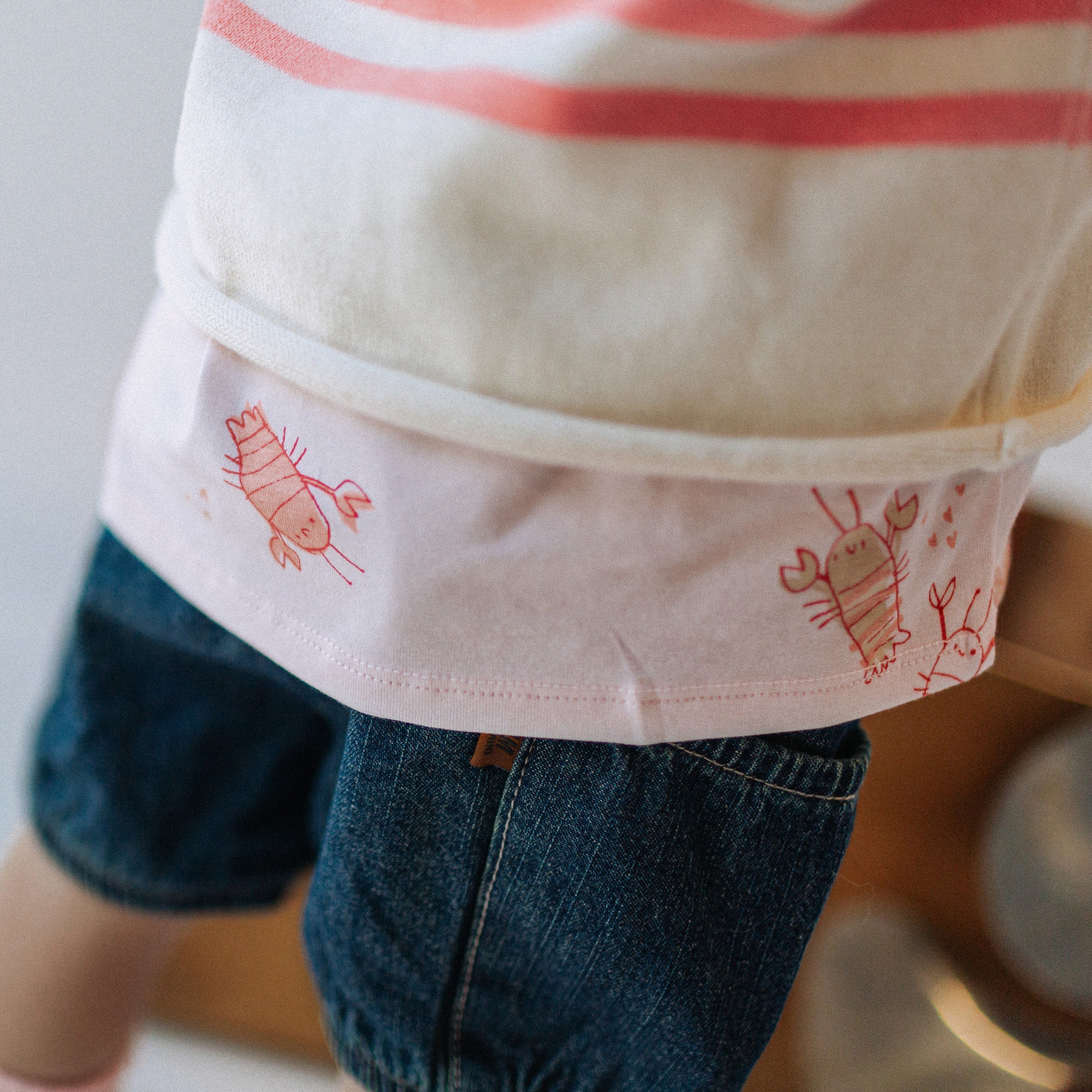 Relaxed fit short in light dark denim, baby