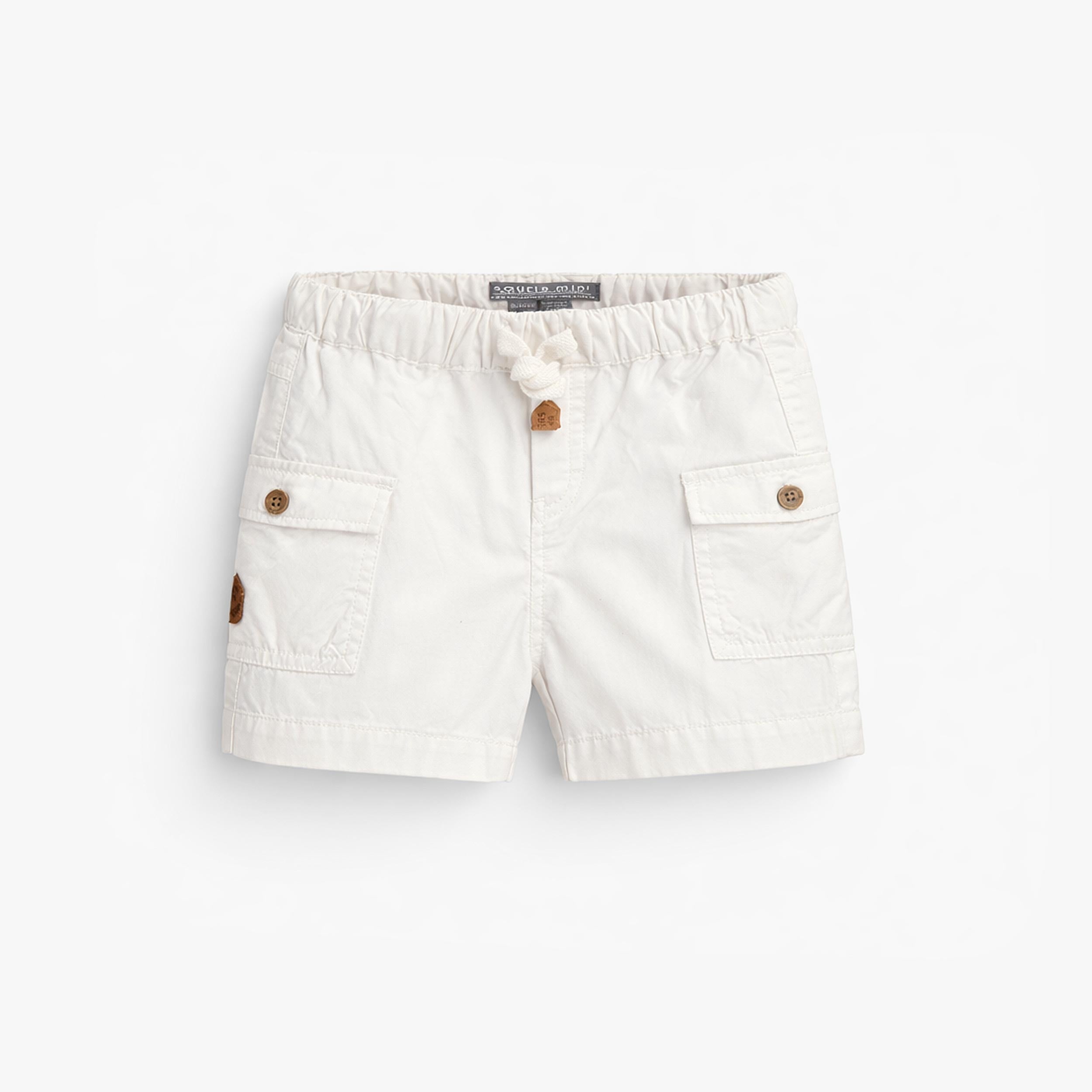 Bermuda blanc en coton et lin, bébé - Souris Mini