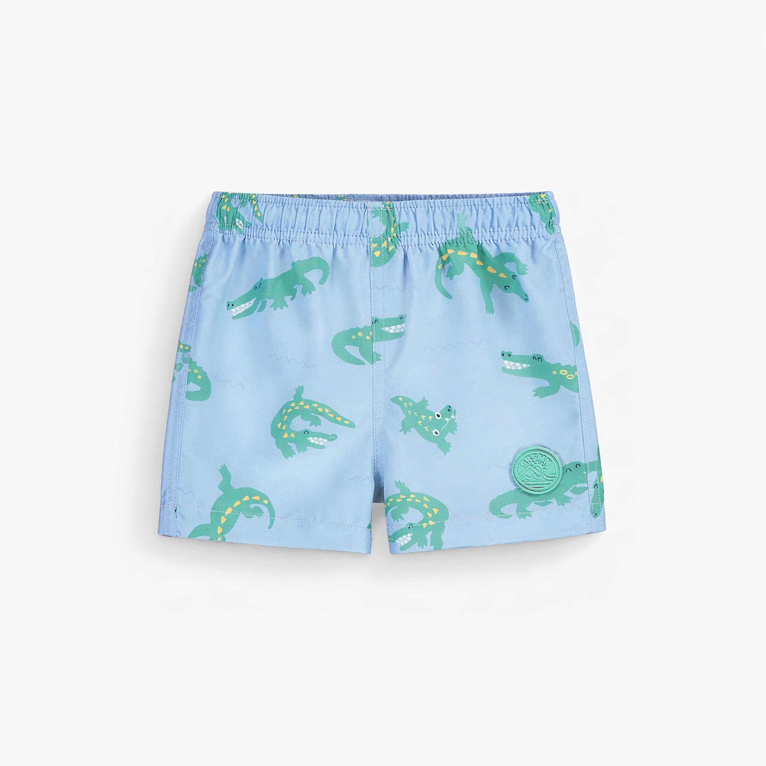 Bermuda de bain bleu à motifs de crocodiles, bébé - Souris Mini