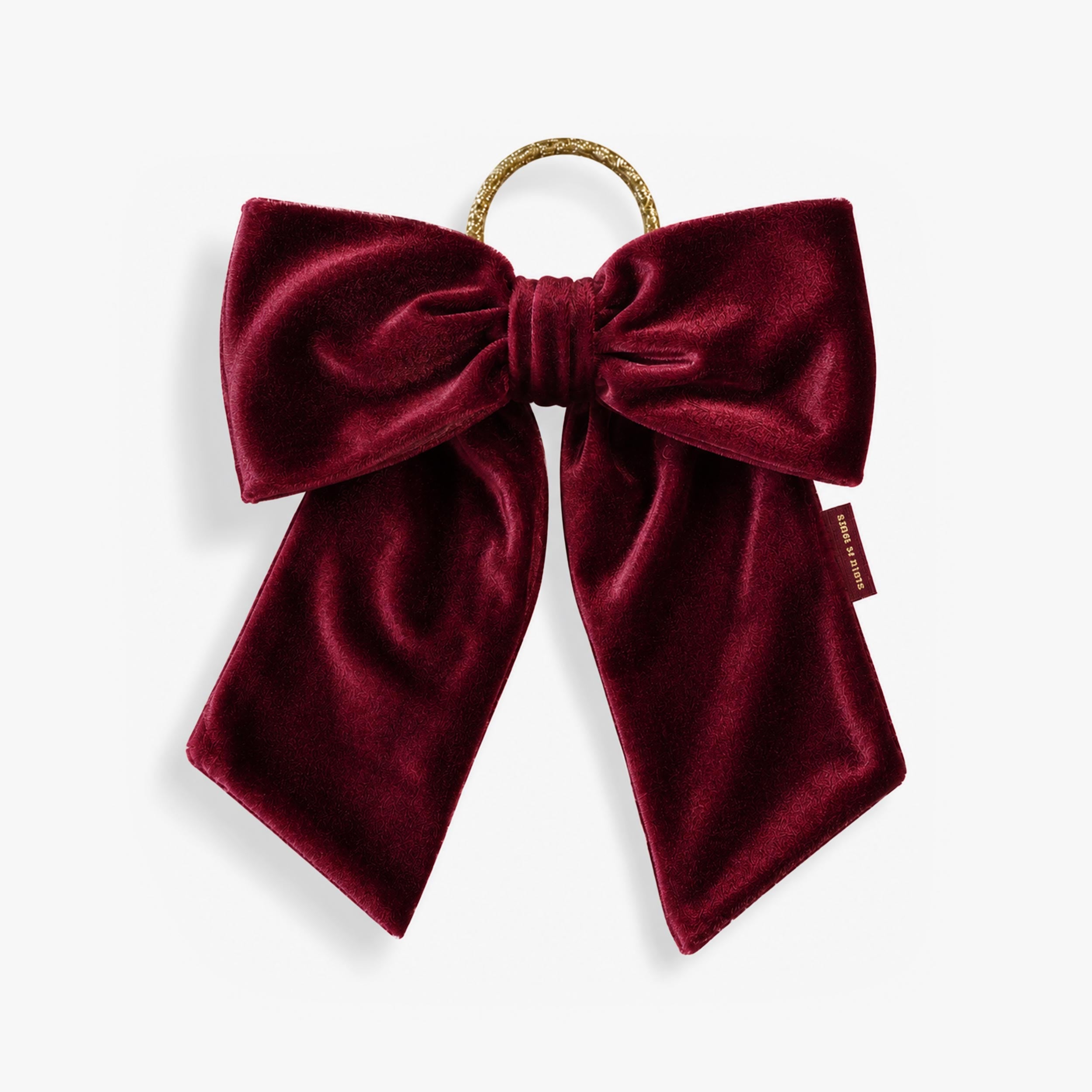 Boucle-chouchou rouge bordeaux en velours - Souris Mini