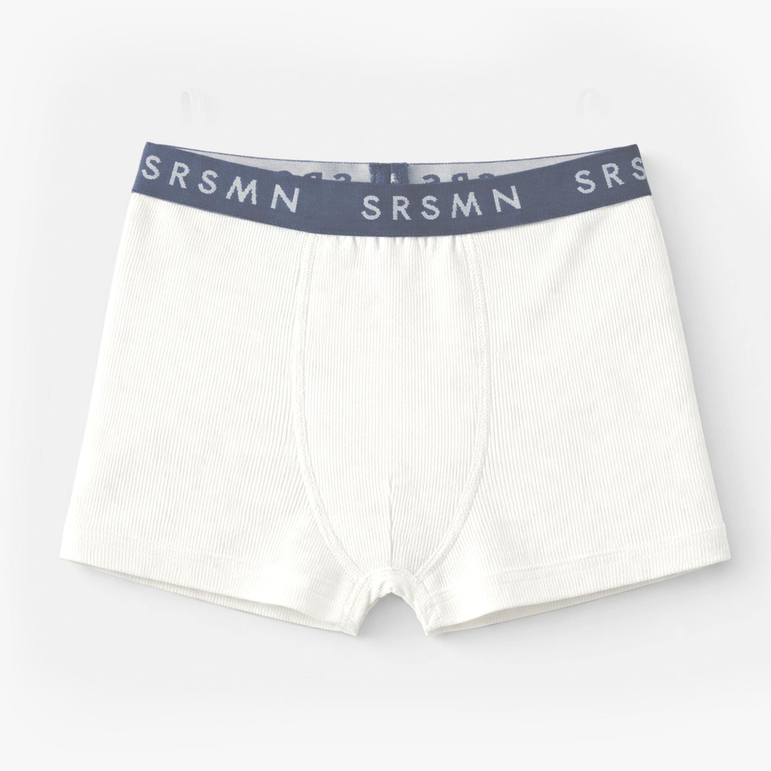 Boxer blanc en coton côtelé, enfant - Souris Mini
