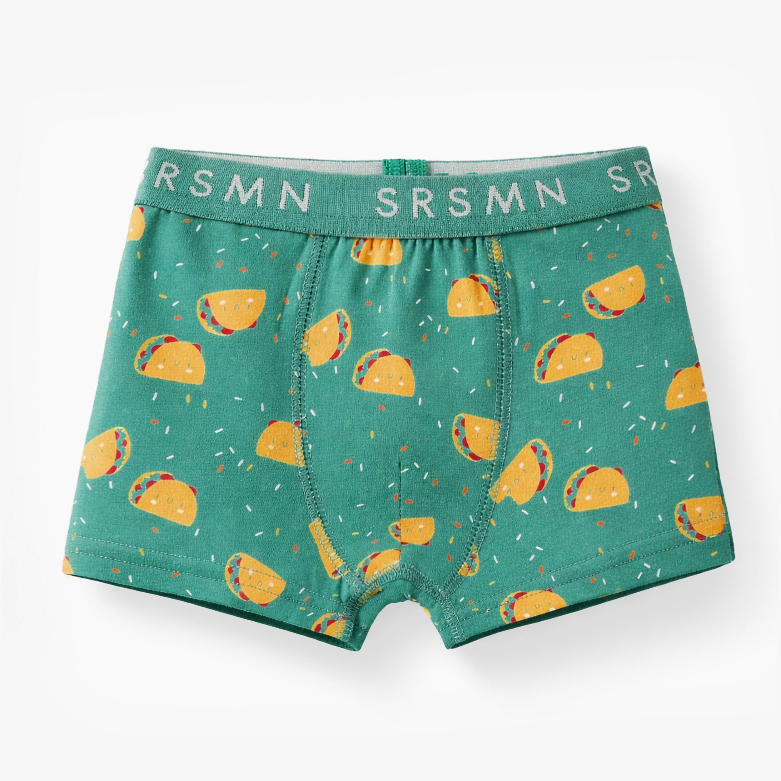 Boxer vert à motifs de tacos, enfant - Souris Mini