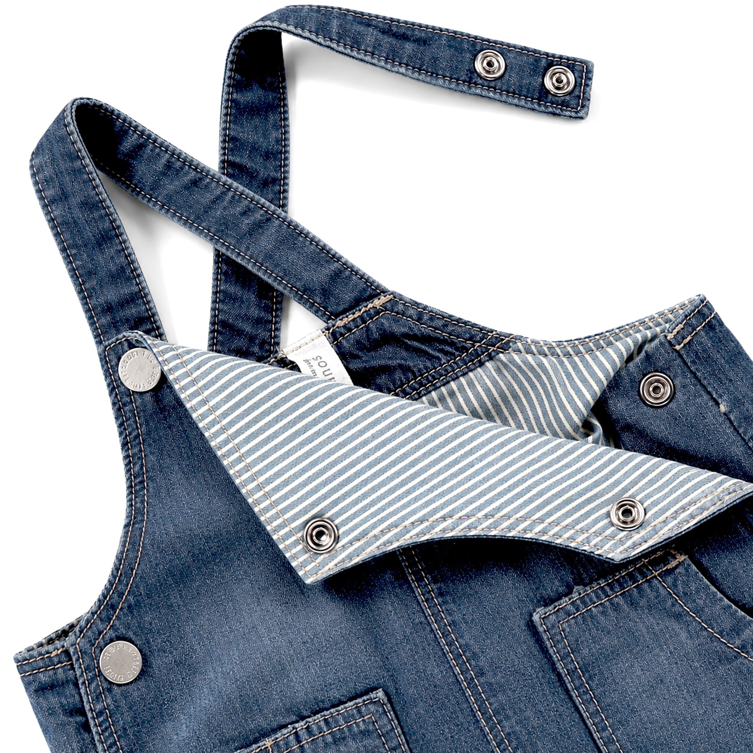 Bretelles de la salopette en denim léger, layette - Souris Mini