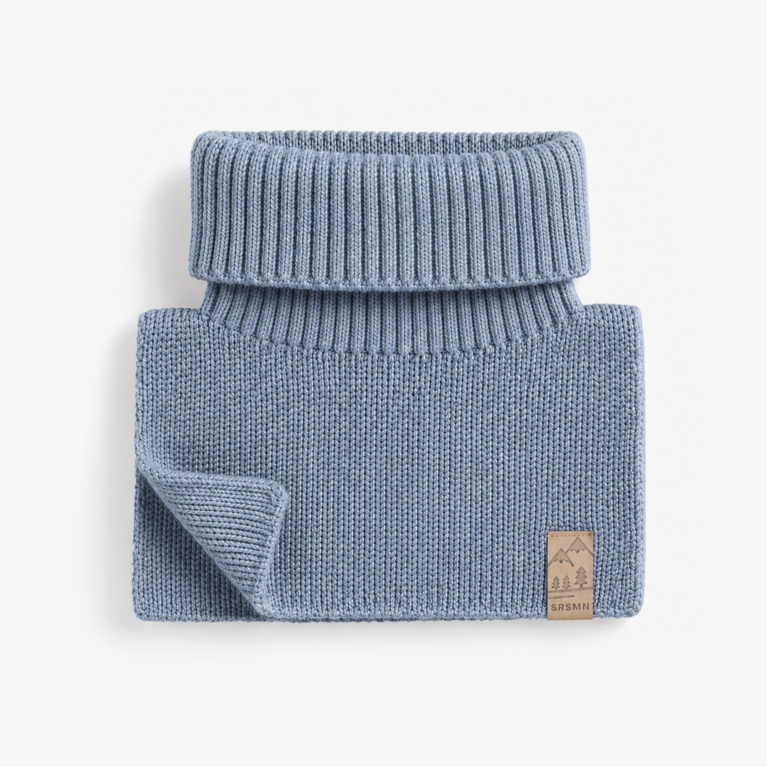 Cache-cou bleu en tricot, bébé - Souris Mini