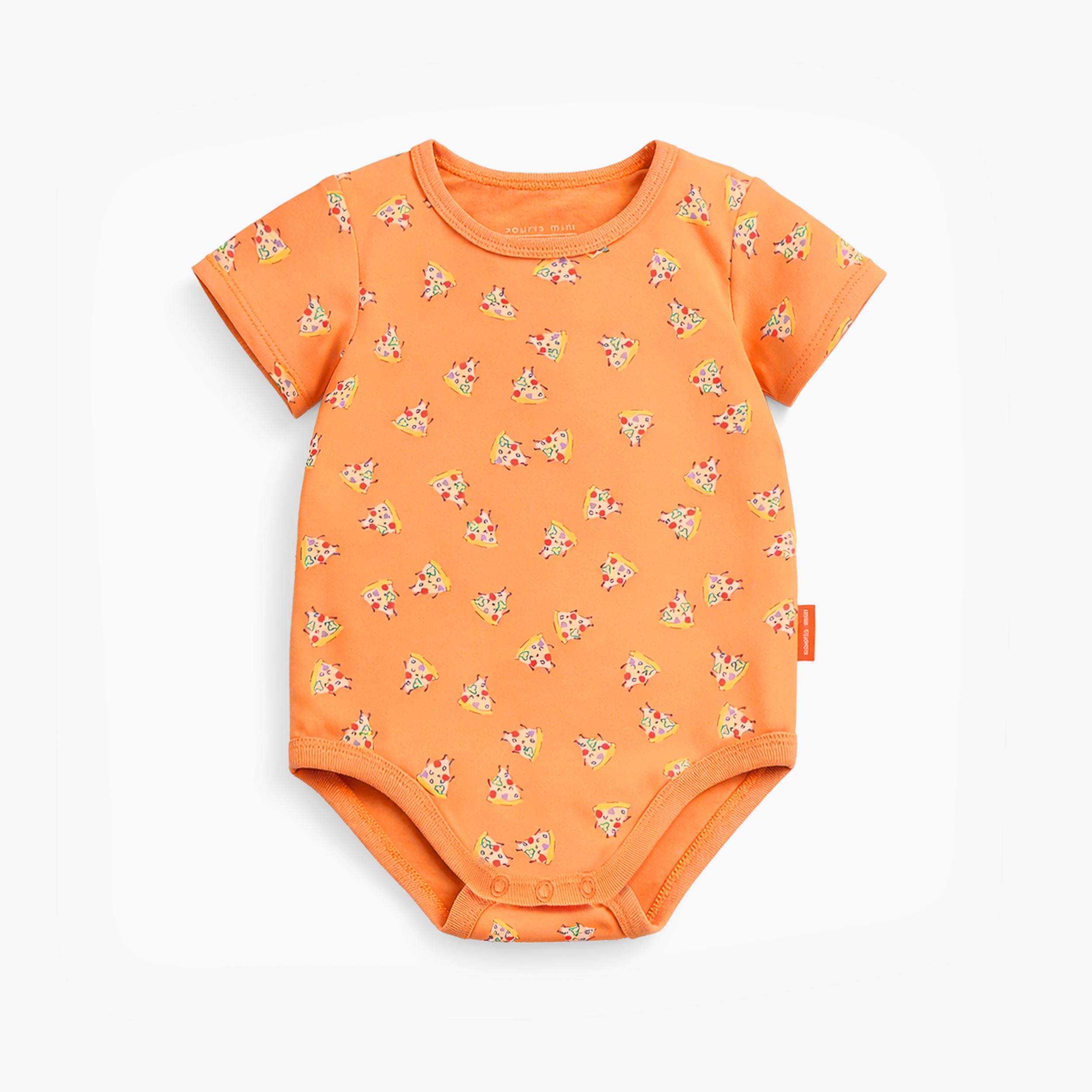 Cache-couche orange à motifs de pizzas, bébé - Souris Mini