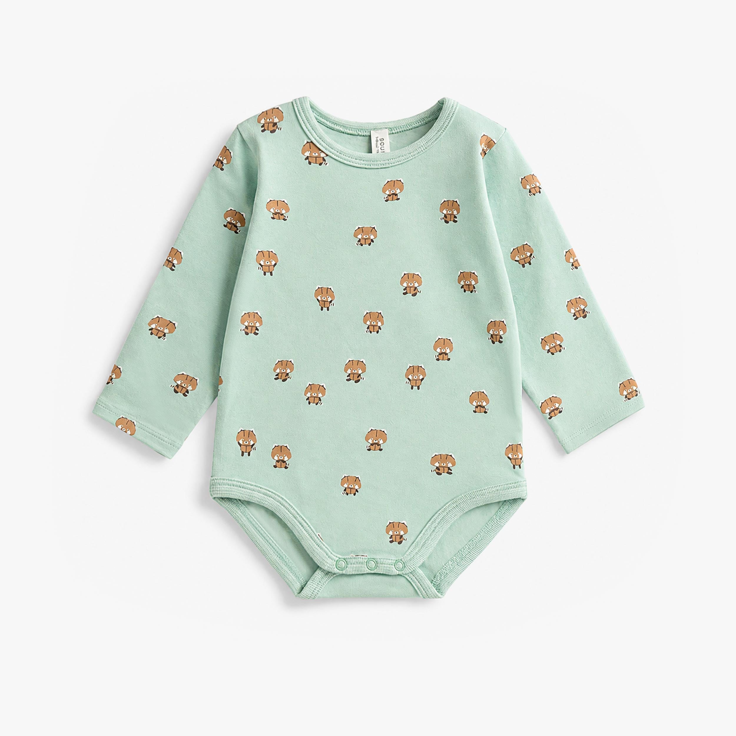 Cache-couche vert à imprimé de ratons laveurs, bébé garçon - Souris Mini