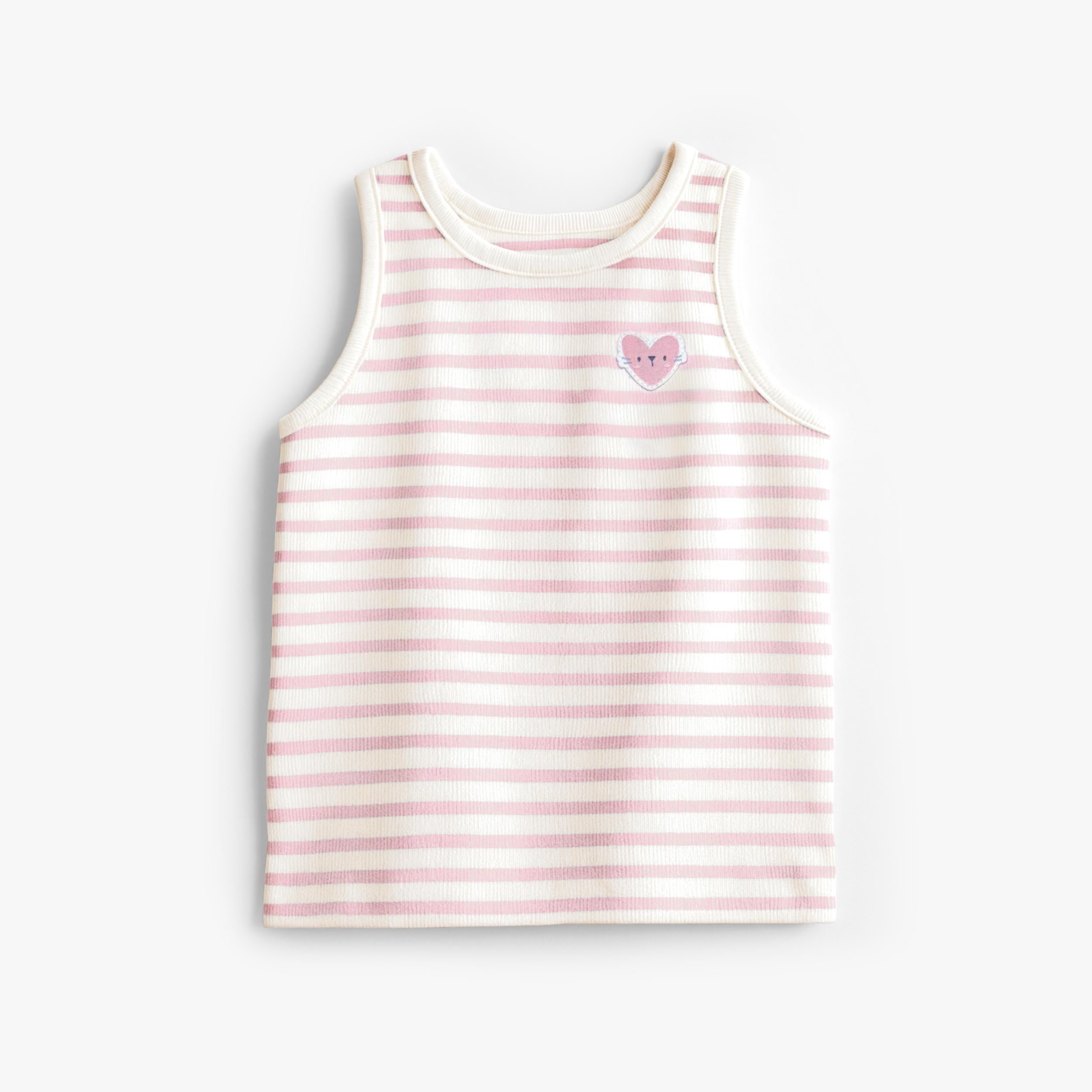 Camisole blanche à rayures roses, enfant - Souris Mini