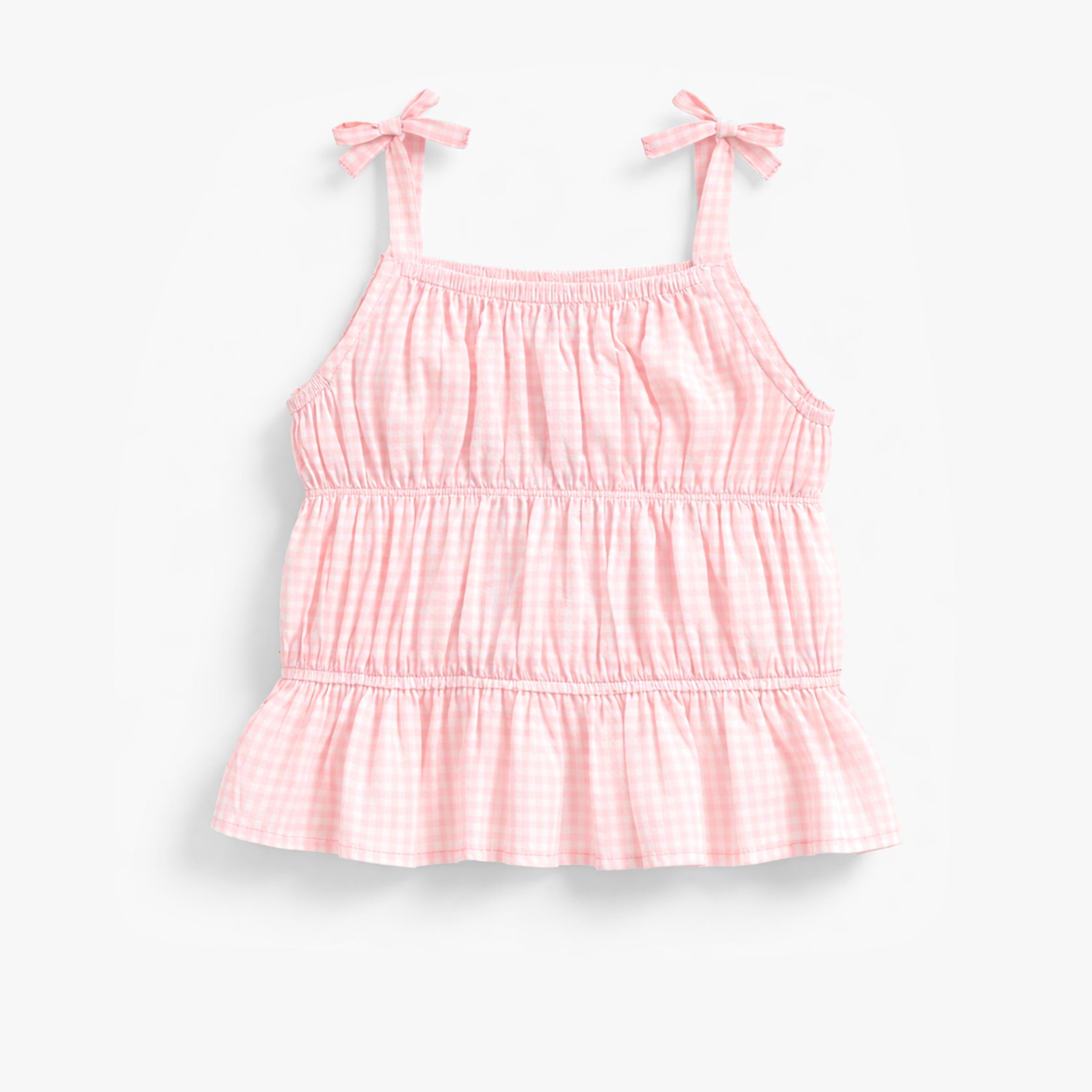 Camisole rose pâle à carreaux, enfant - Souris Mini