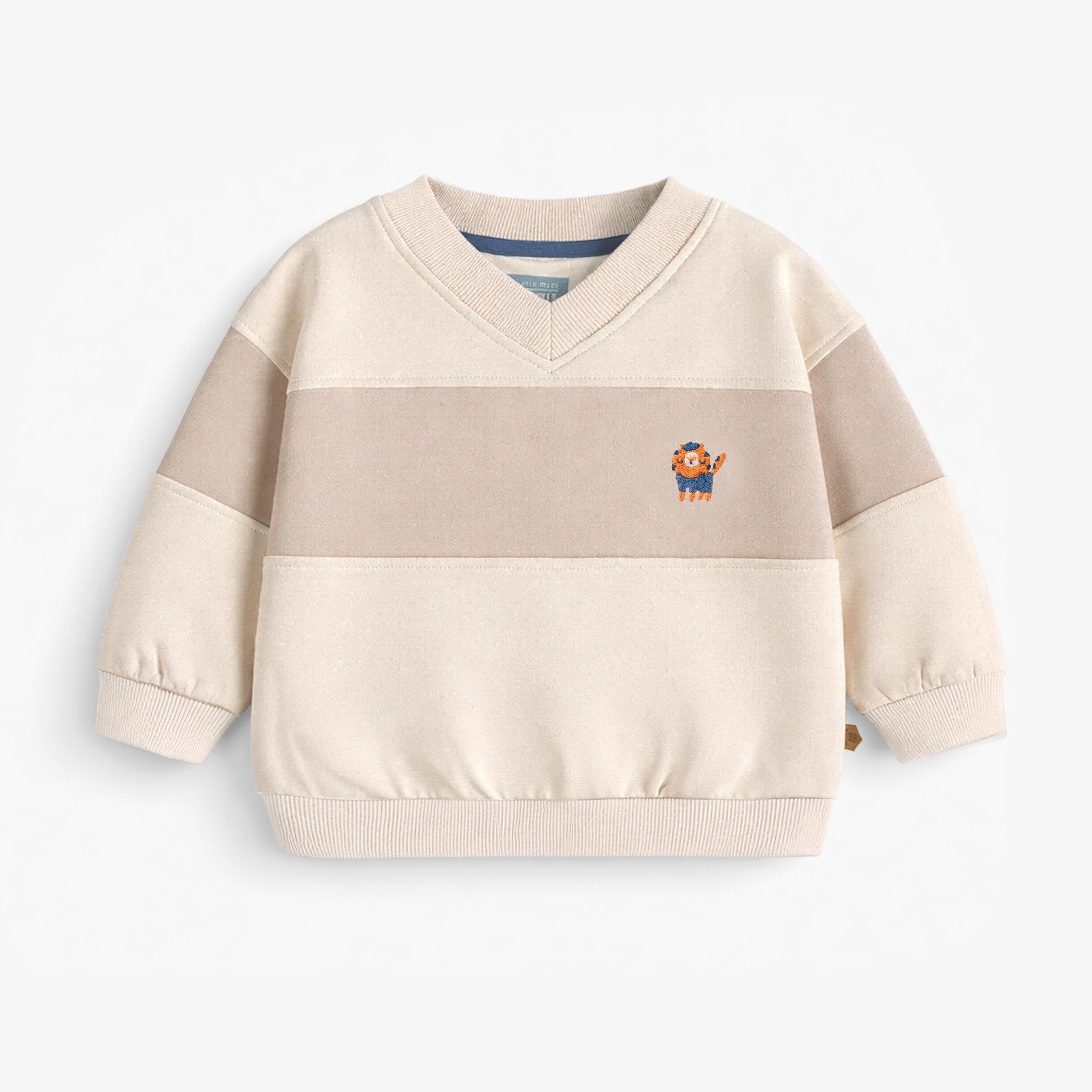Chandail beige en tricot français, bébé - Souris Mini