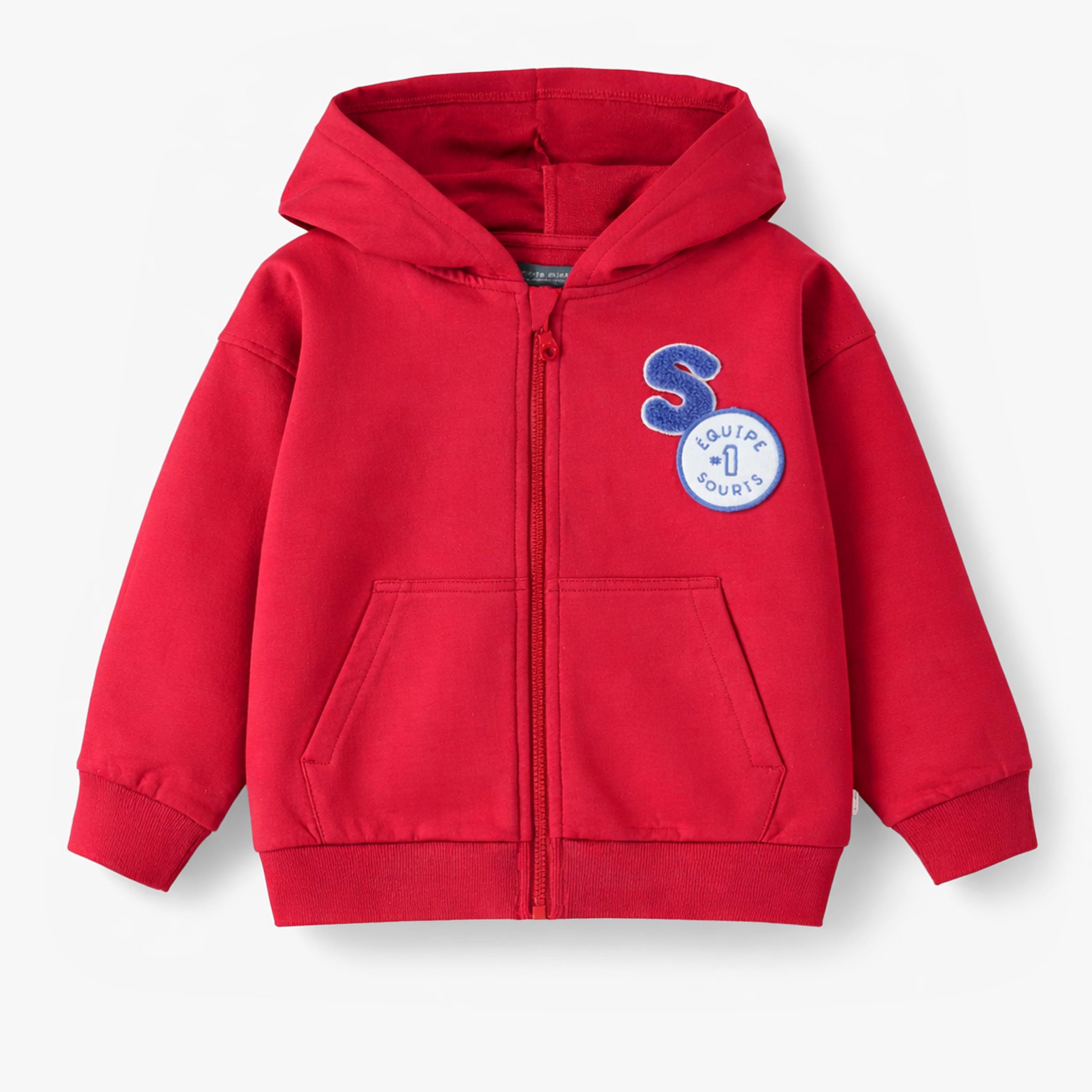 Chandail à capuchon rouge, enfant - Souris Mini