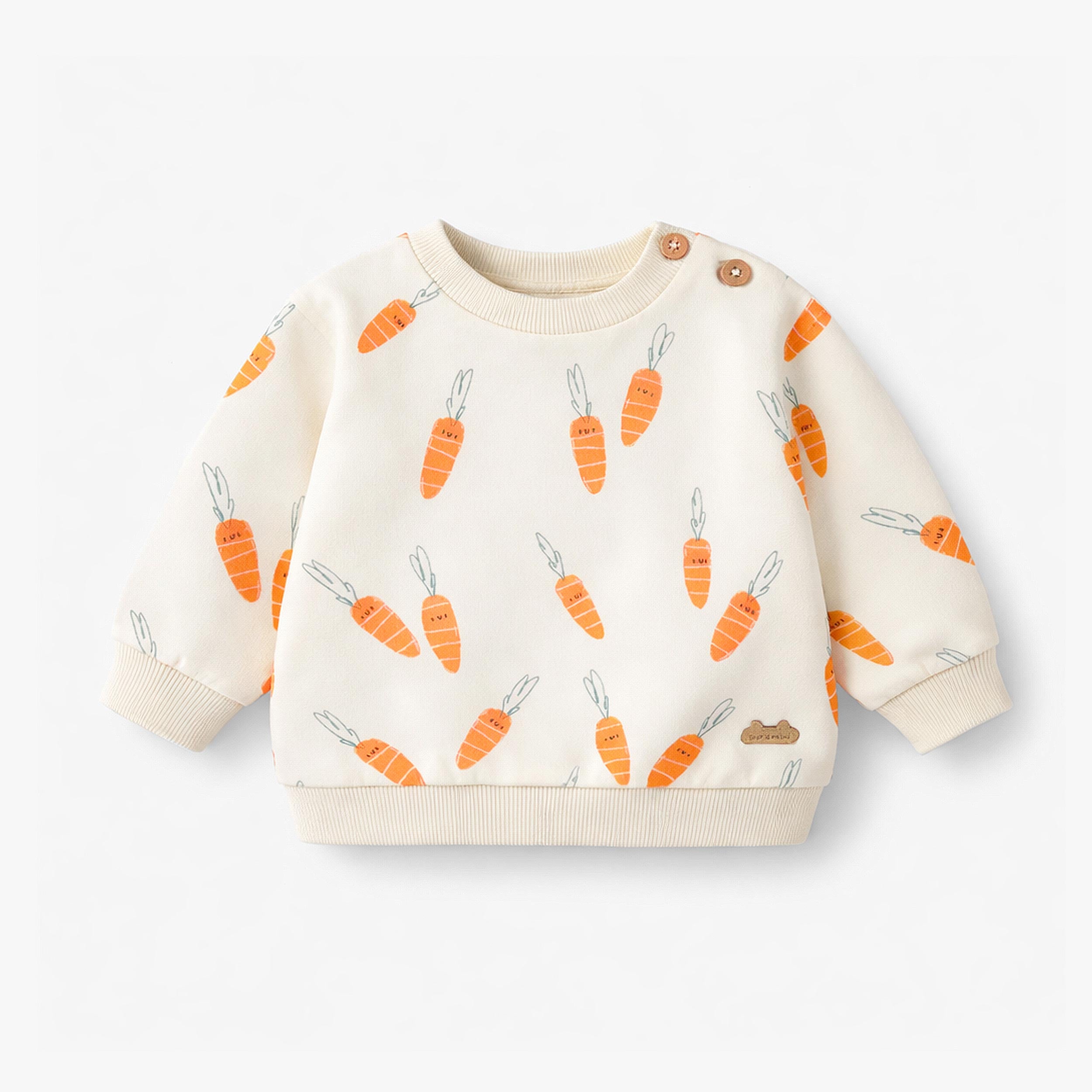 Chandail crème à motifs de carottes, naissance - Souris mini