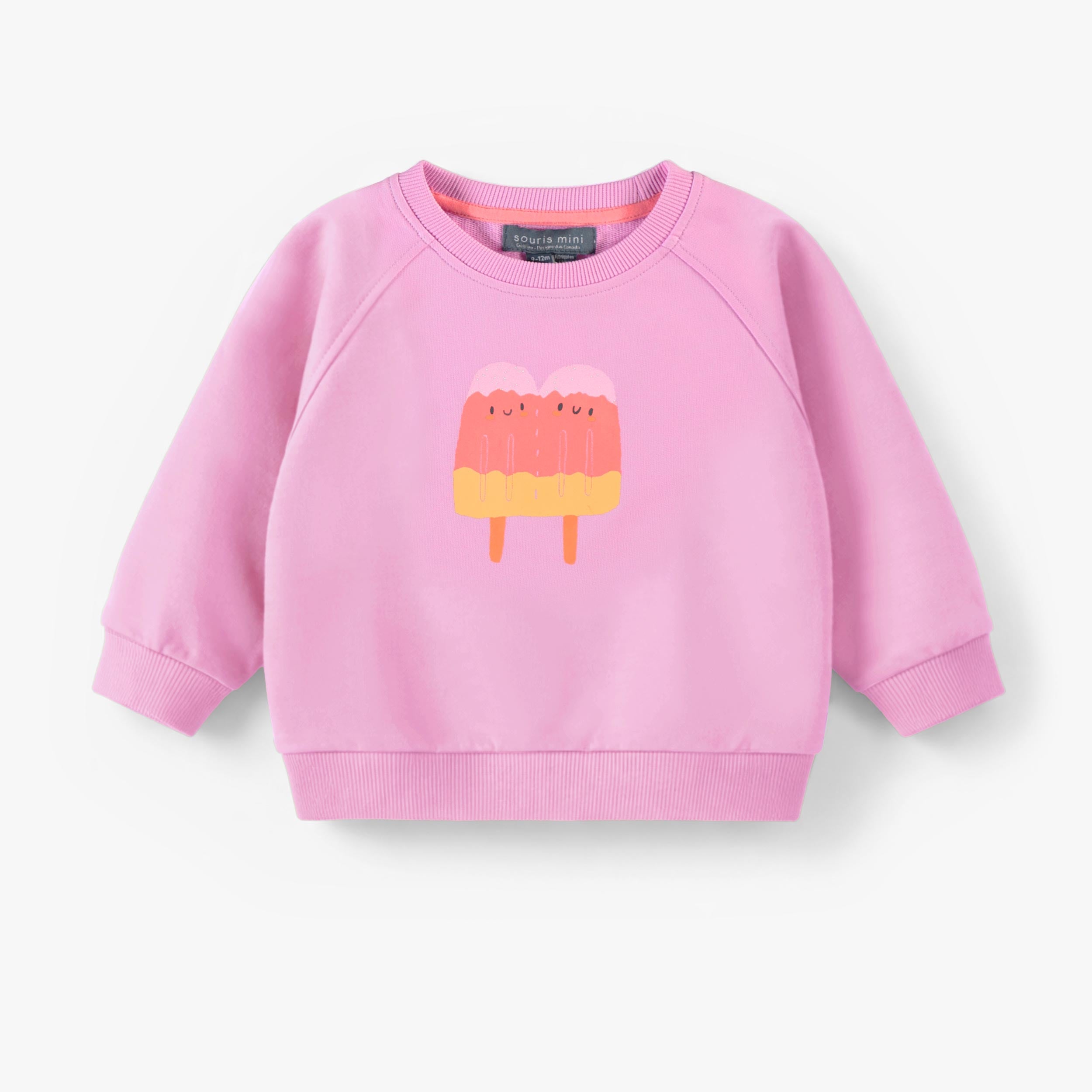 Chandail mauve avec illustration, bébé - Souris Mini