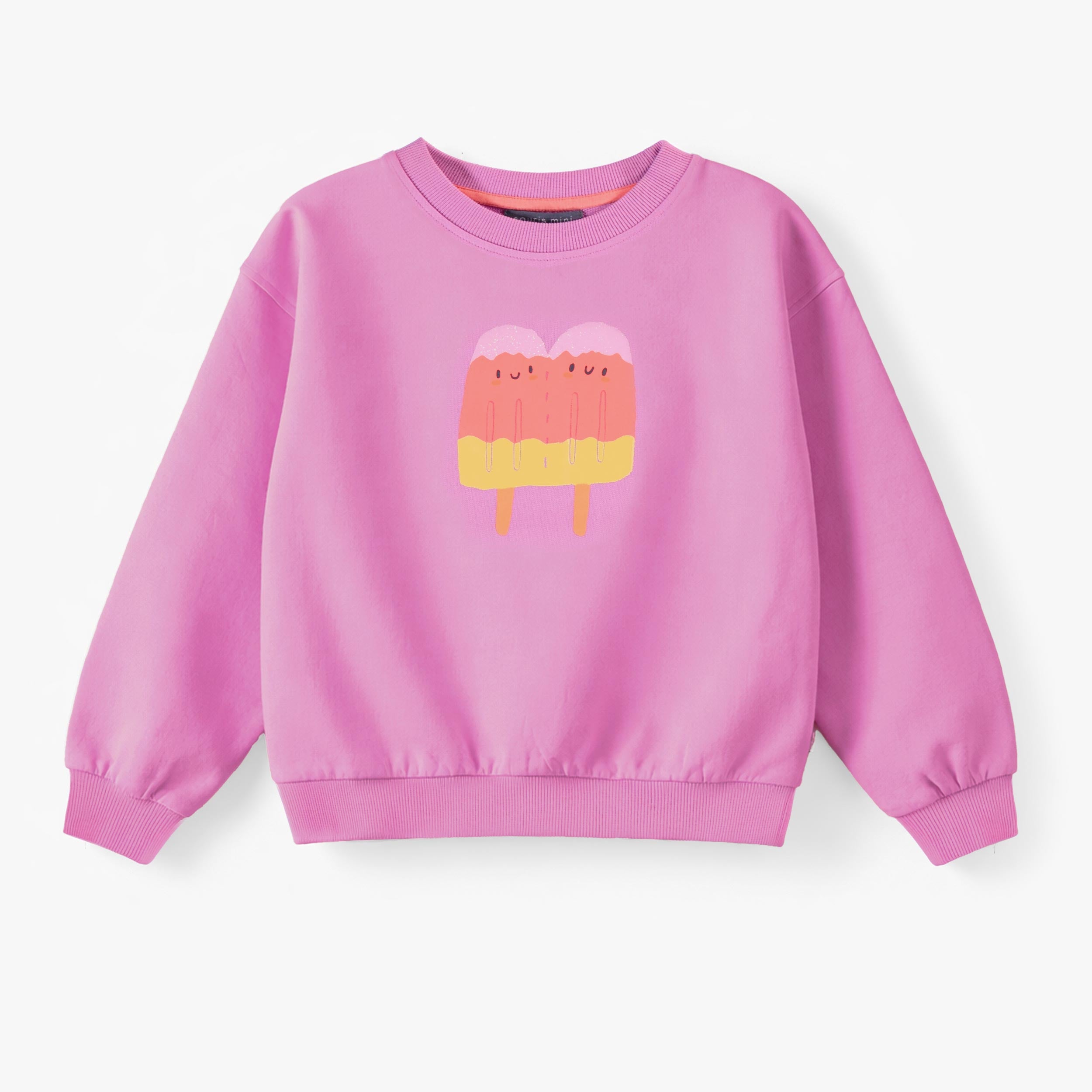 Chandail mauve avec illustration, enfant - Souris Mini