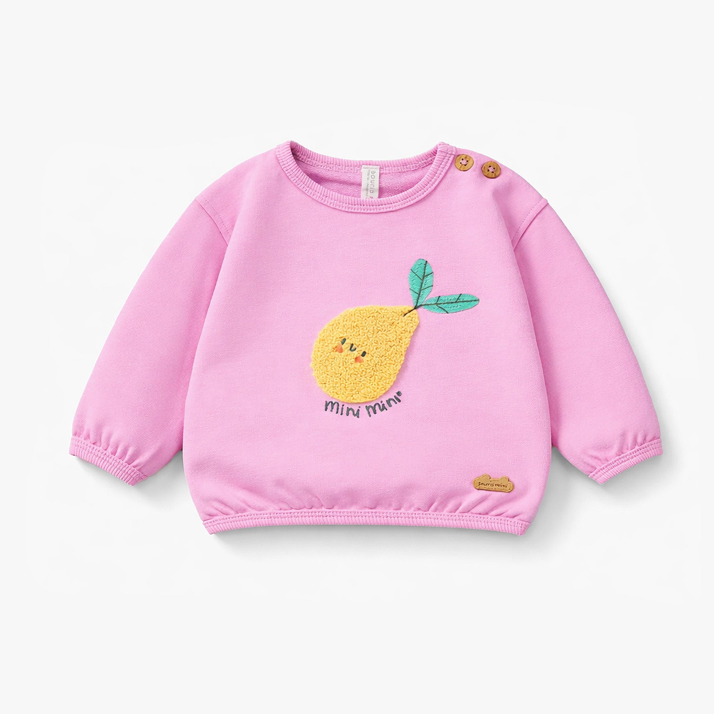 Chandail mauve avec poire, naissance - Souris Mini