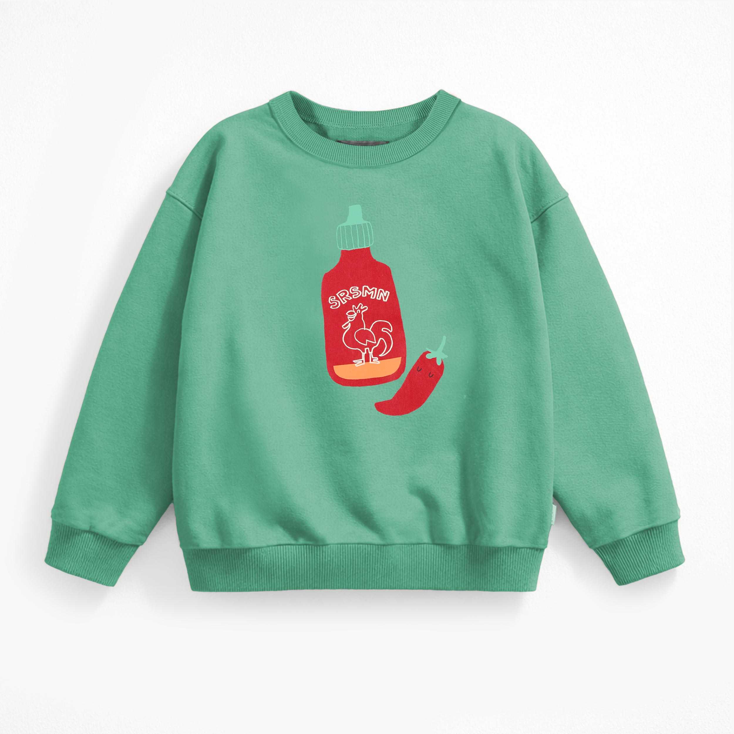 Chandail vert avec illustration, enfant - Souris Mini