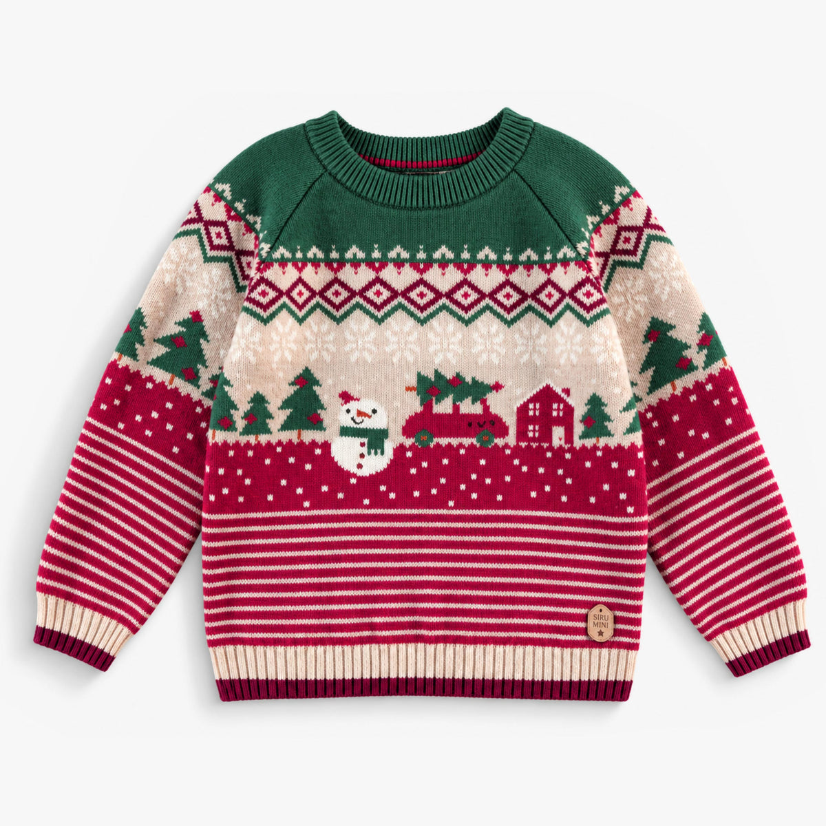 Chandail multicolore en tricot des Fêtes, enfant garçon - Souris Mini